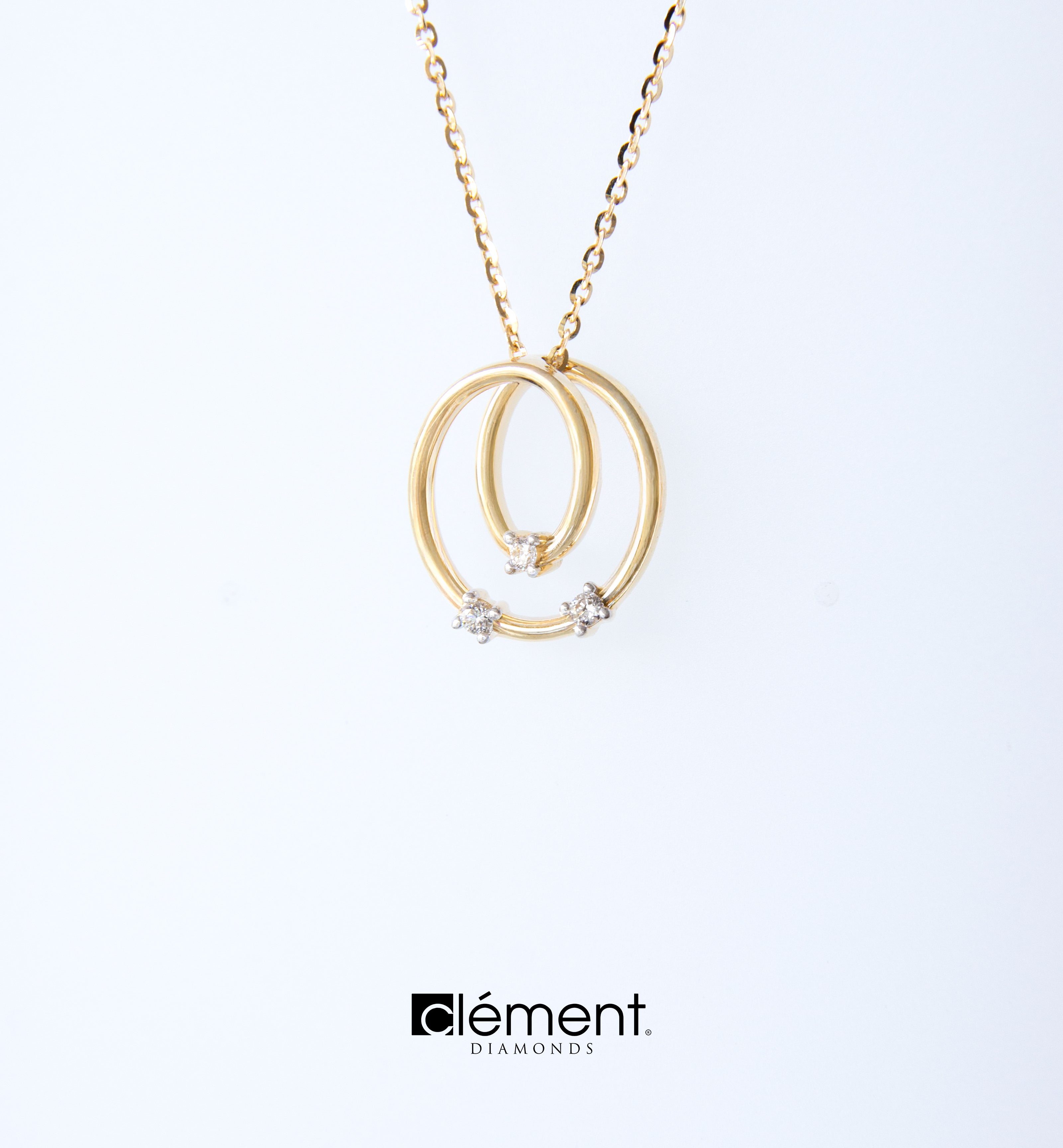 18ct Yellow Gold Diamond Design Pendant