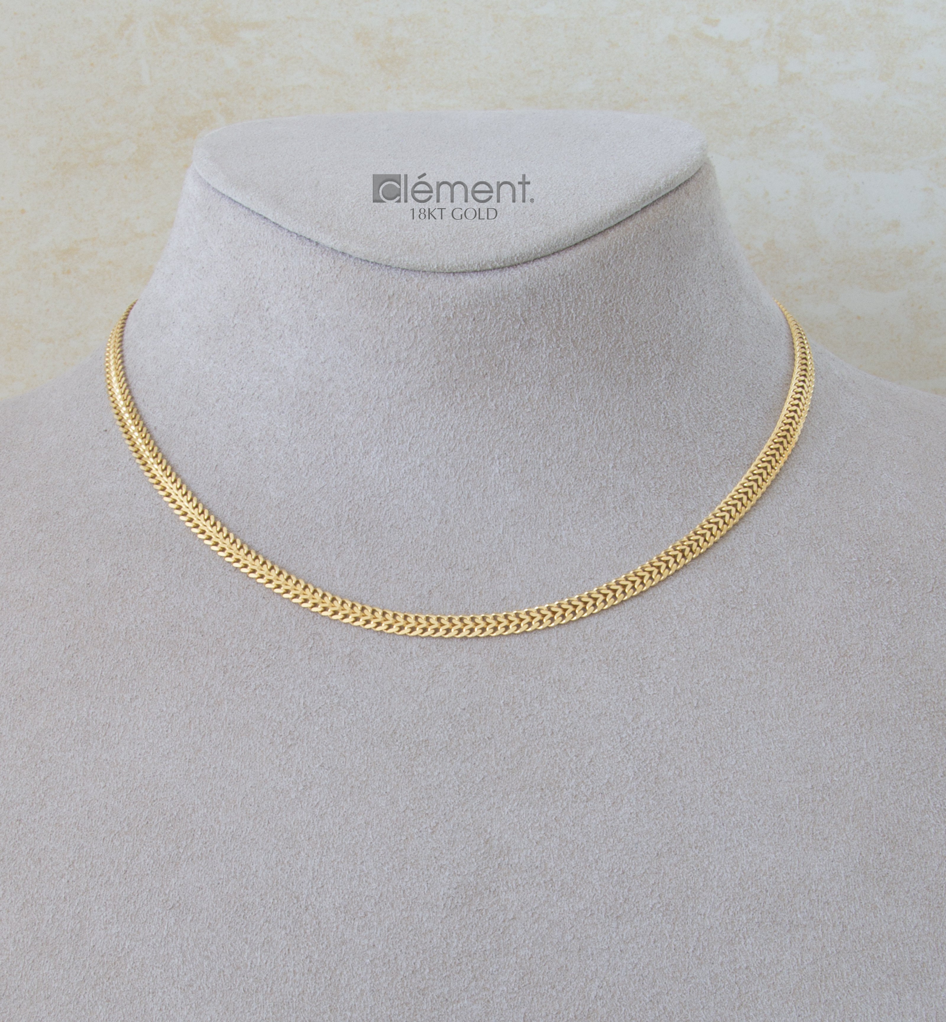 18ct Yellow Gold Flat Necklace