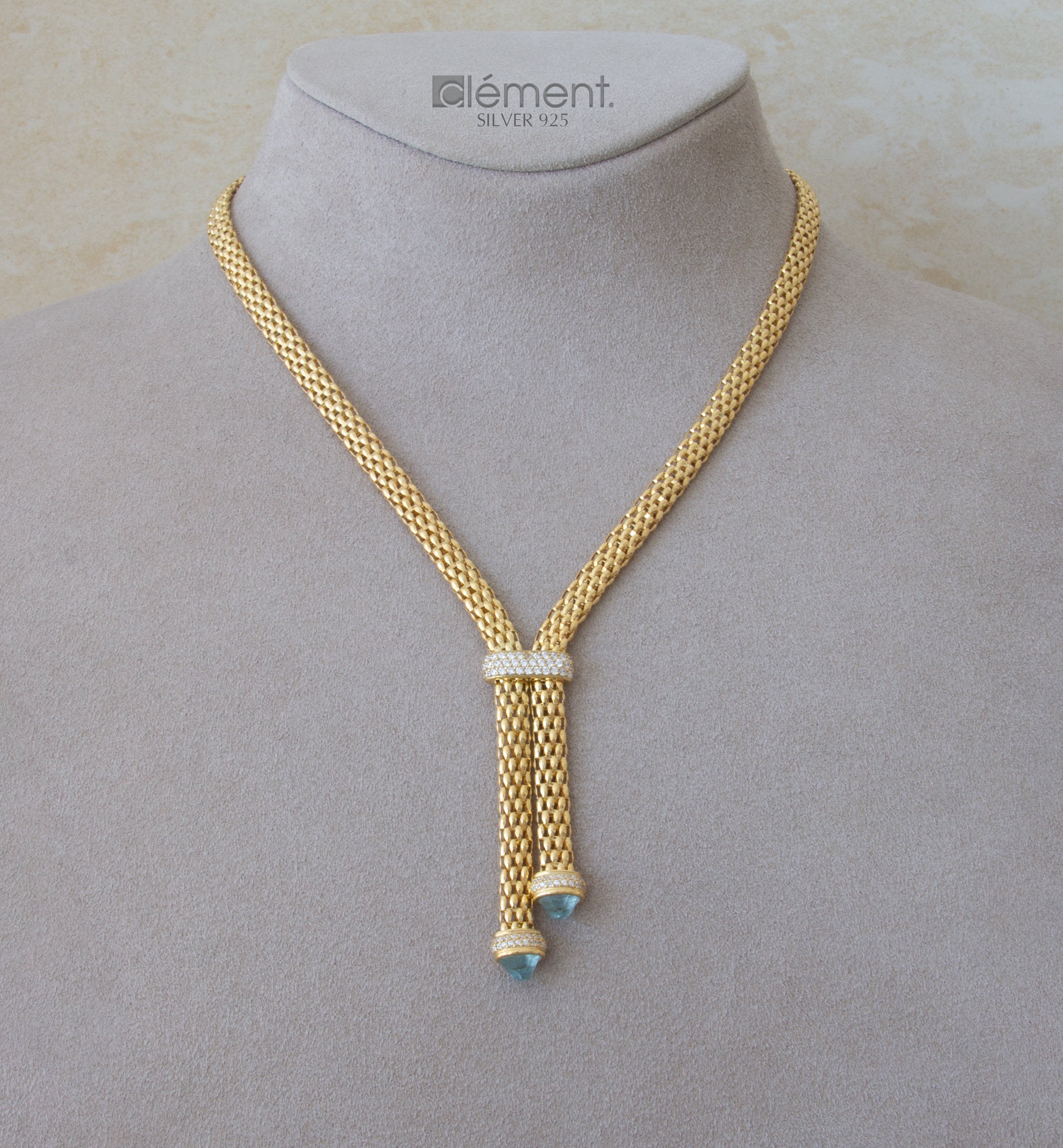 Silver 925 Yellow Gold Plated Necklace