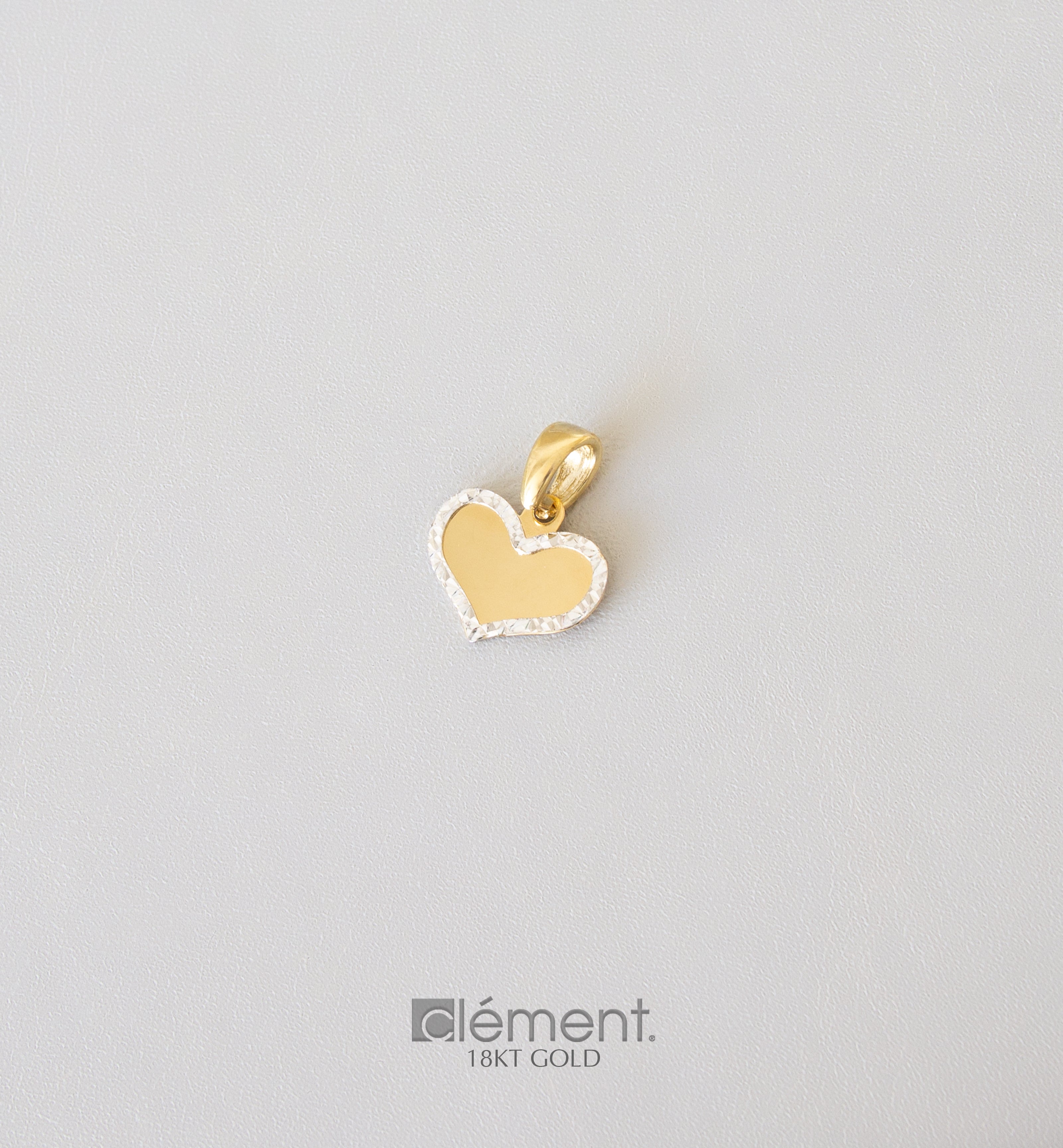 18ct Gold Engraveable Heart Pendant