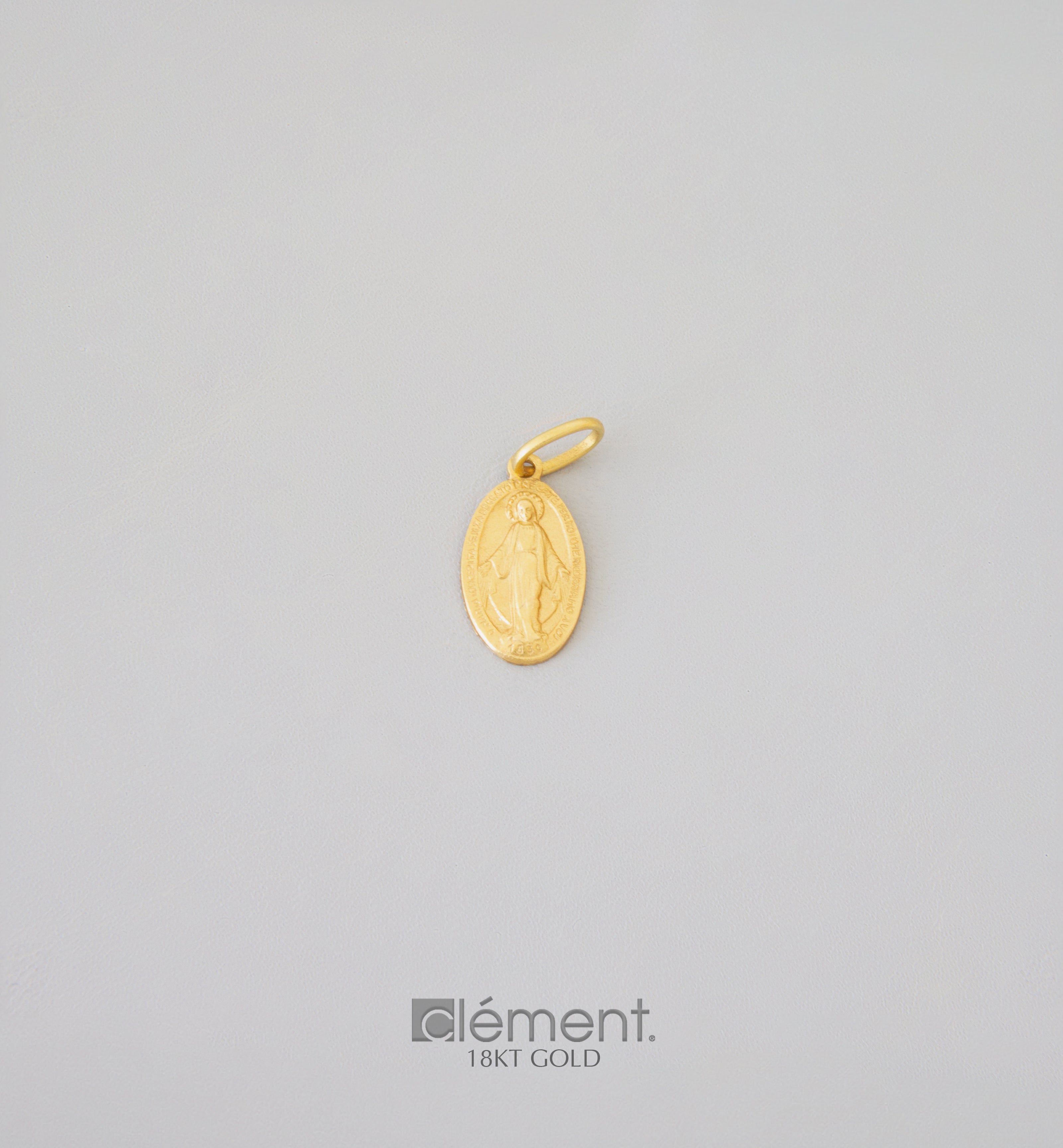 18ct Yellow Gold Holy Mary Medallion