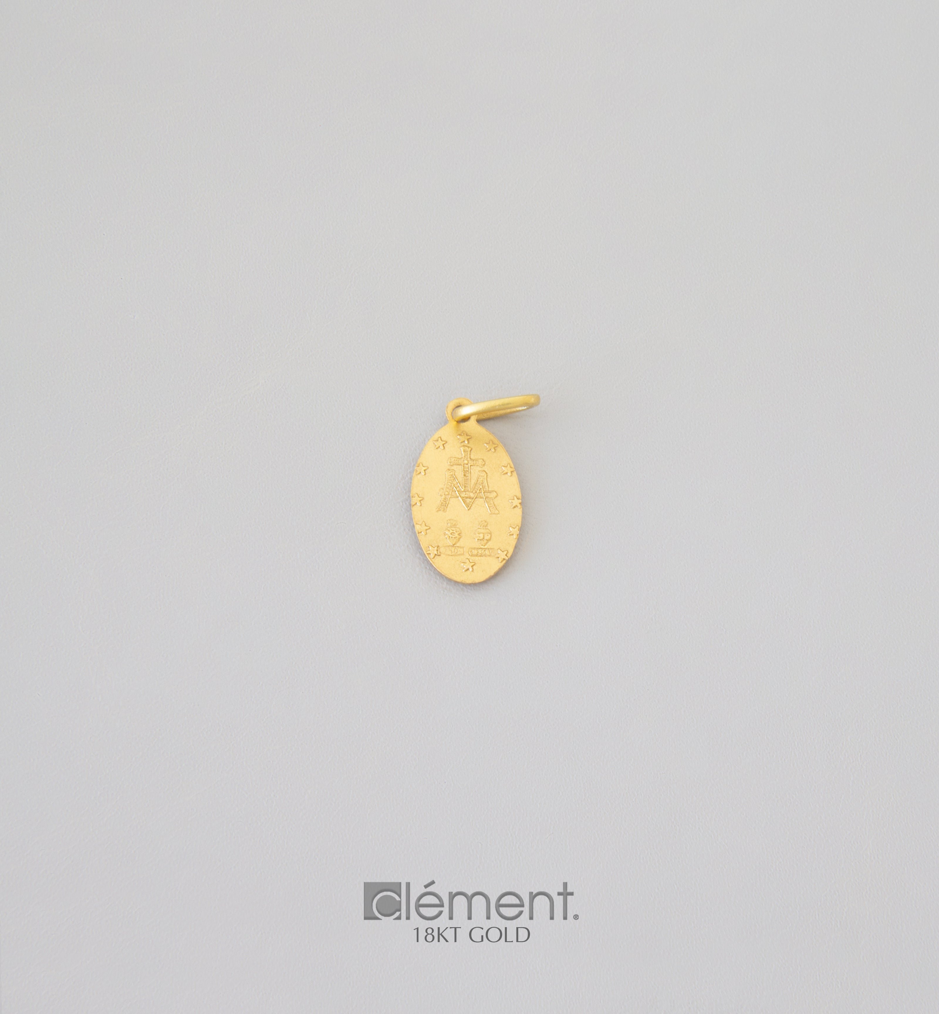 18ct Yellow Gold Holy Mary Medallion