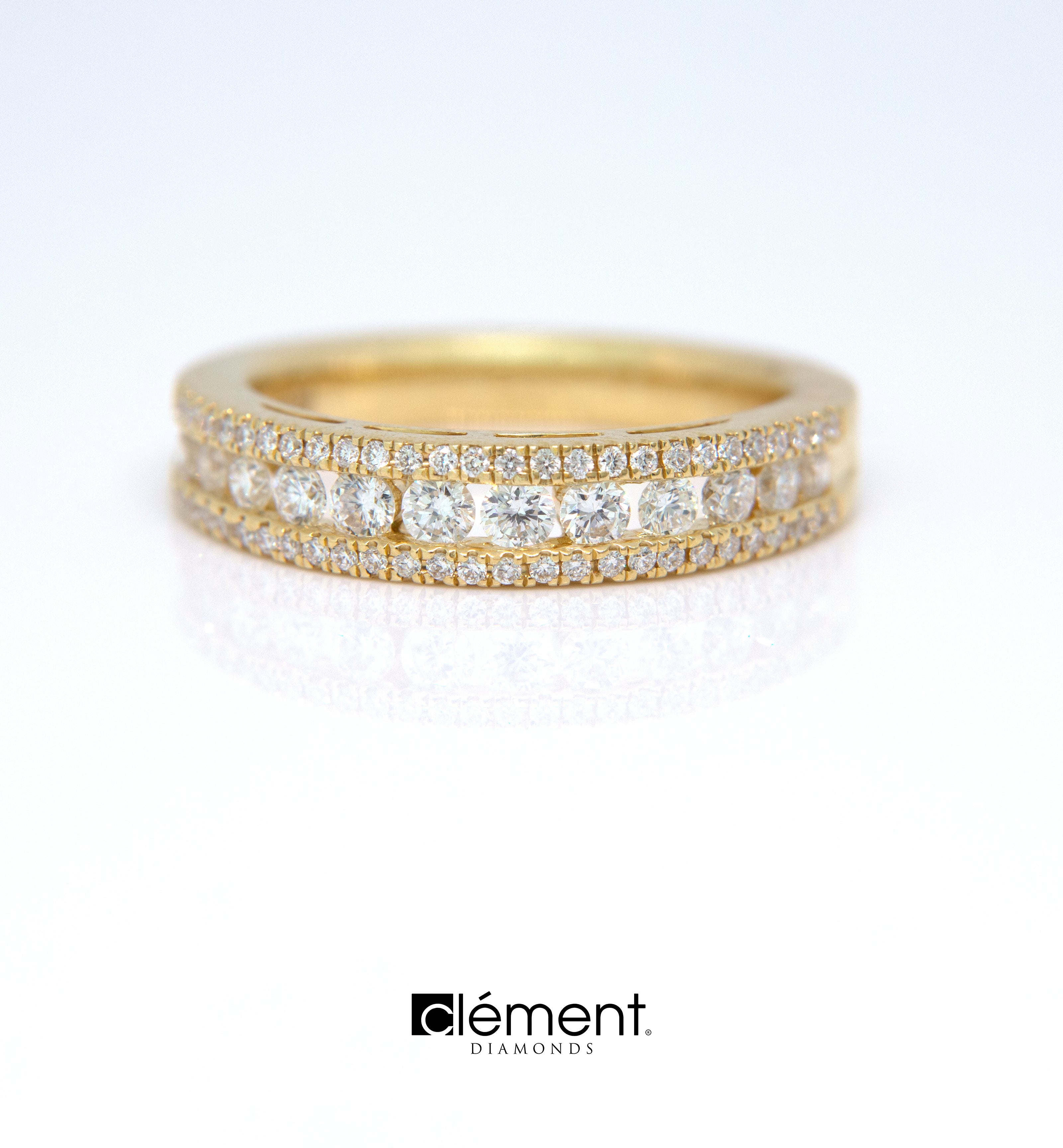18ct Yellow Gold Natural Diamond Graded Design Ring
