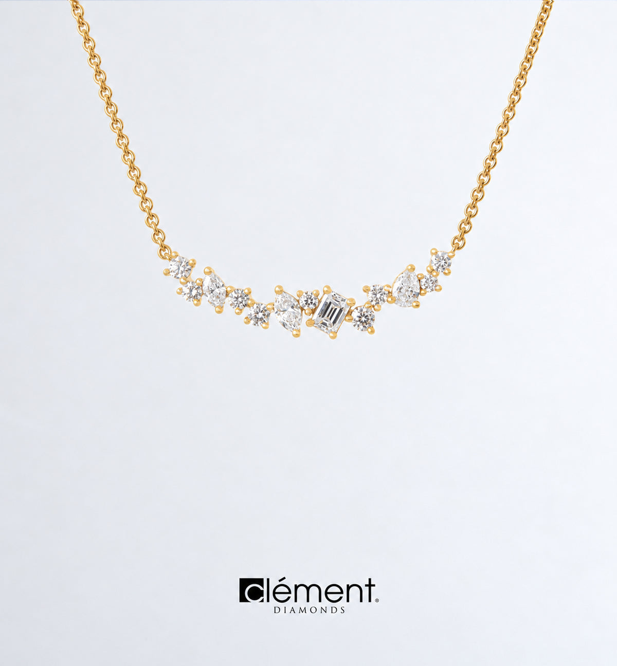 18ct Yellow Gold Natural Diamond Design Necklace