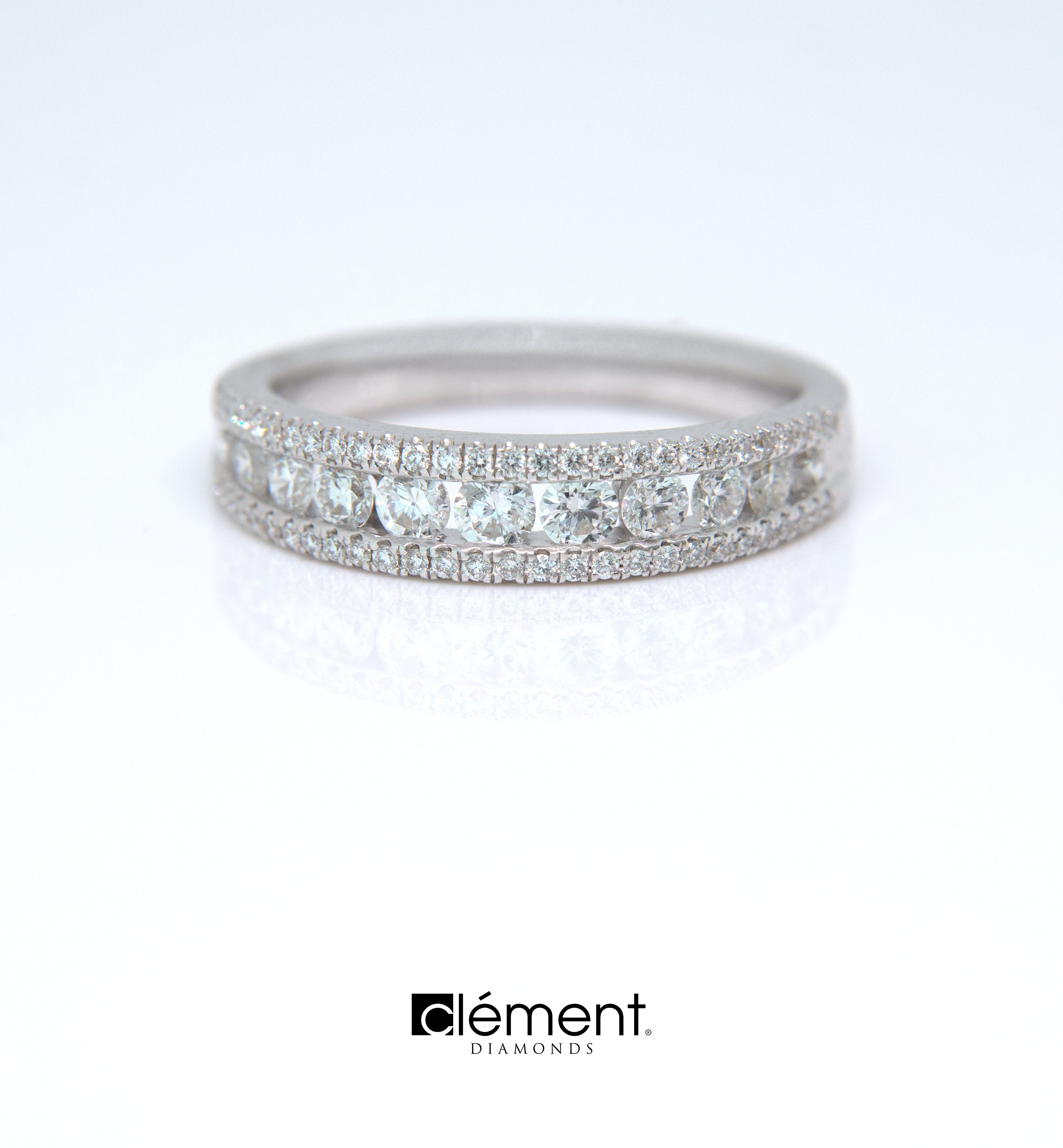 18ct White Gold Natural Diamond Graded Design Ring