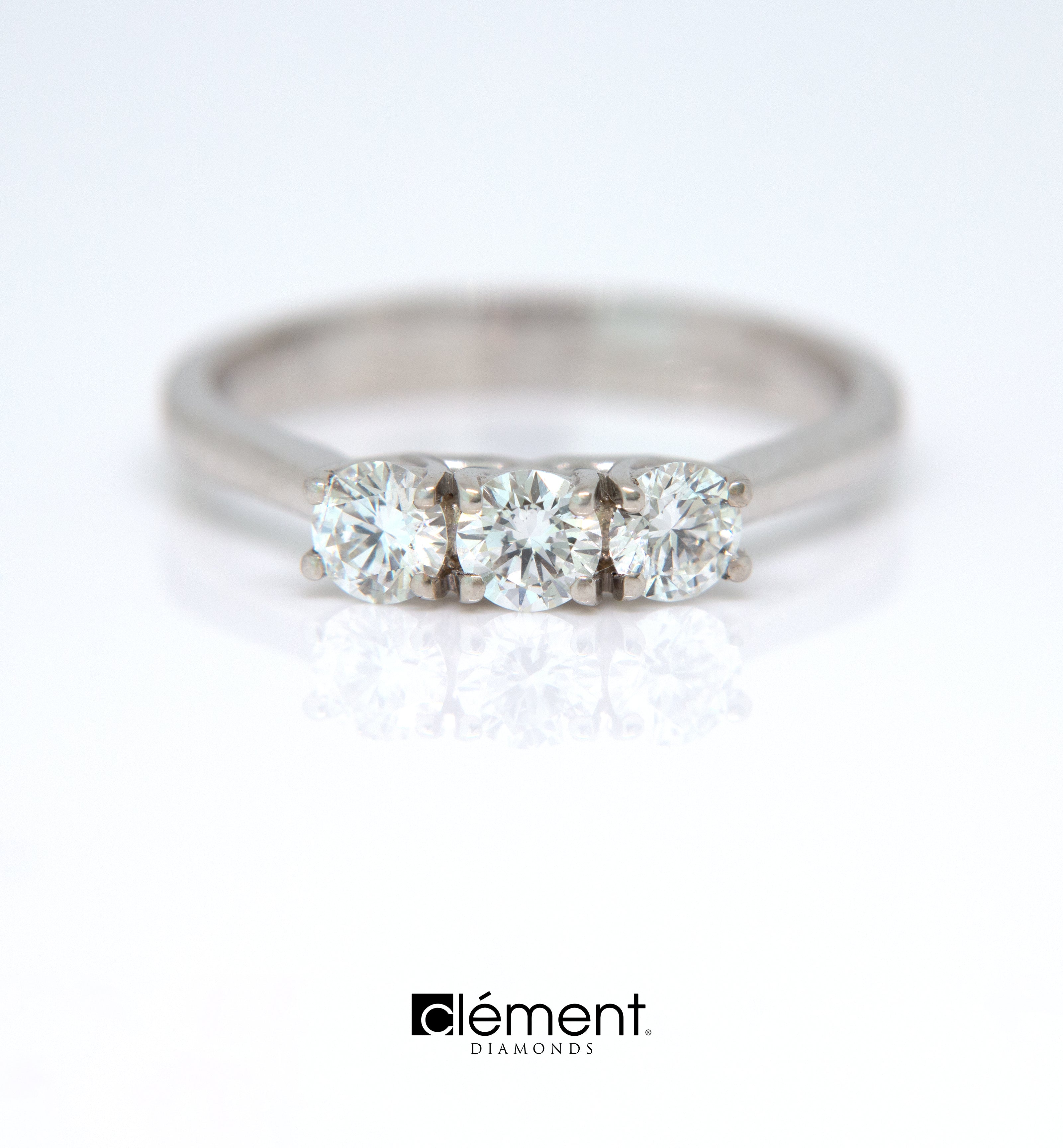 GIA Certified Trilogy Diamond Ring