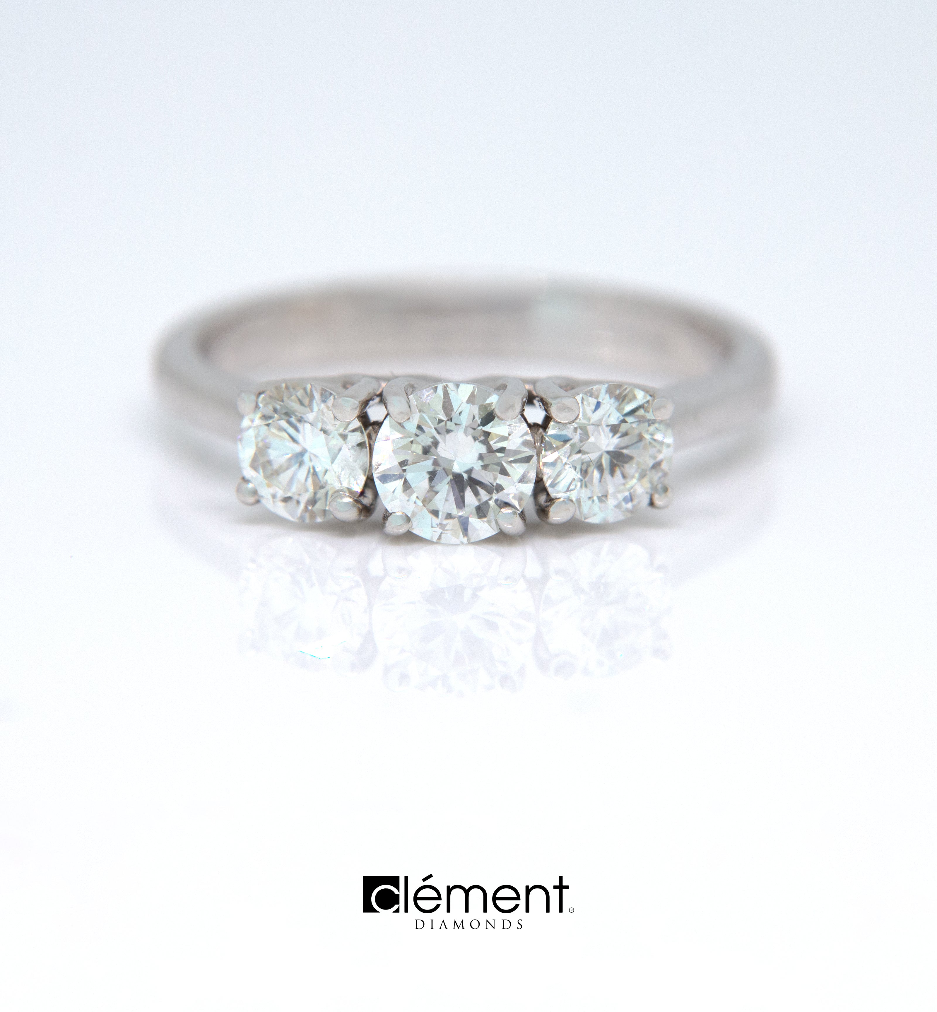 GIA Certified Trilogy Graded Ring - 18ct White Gold