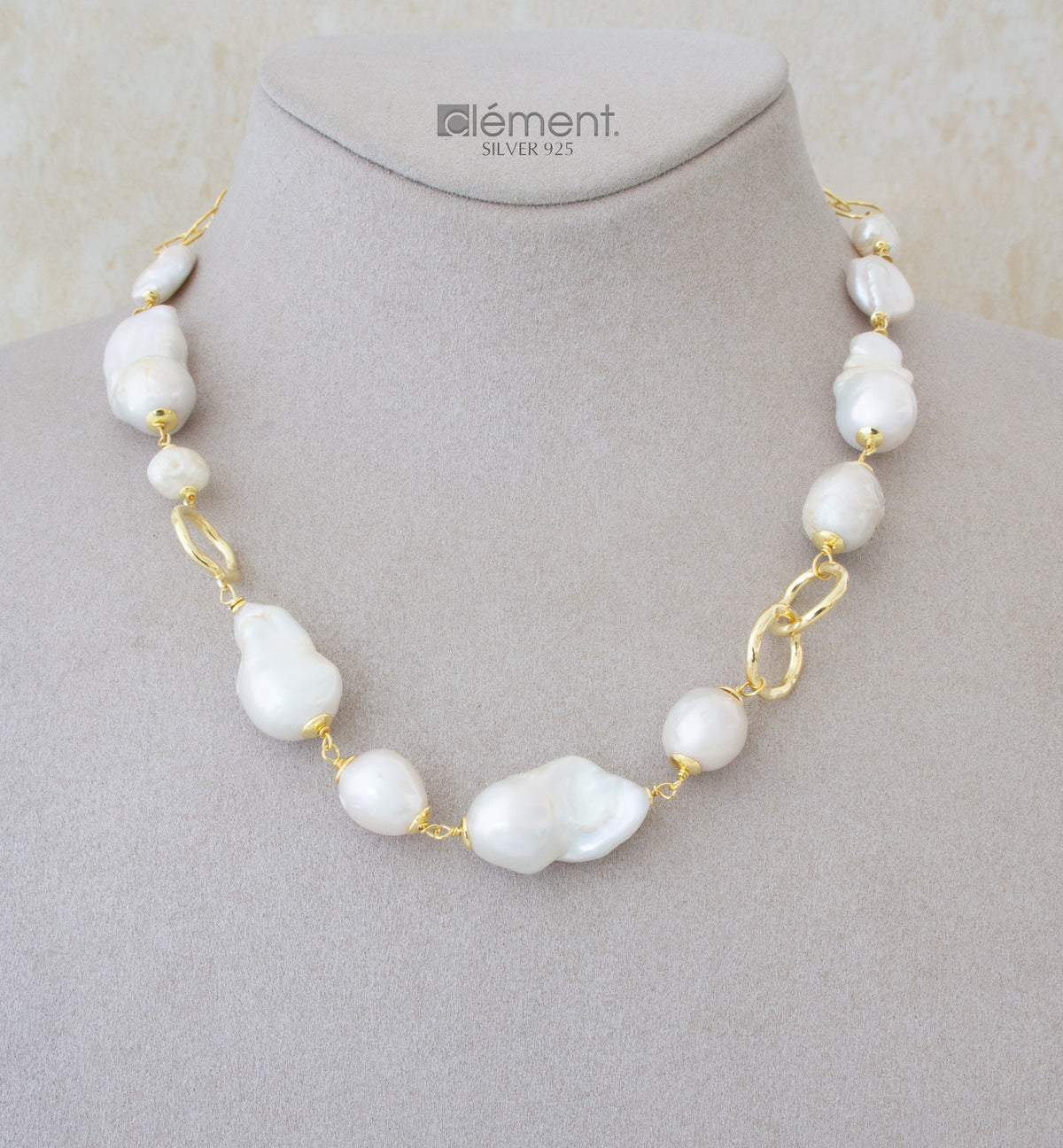 Silver 925 Baroque Pearl Necklace
