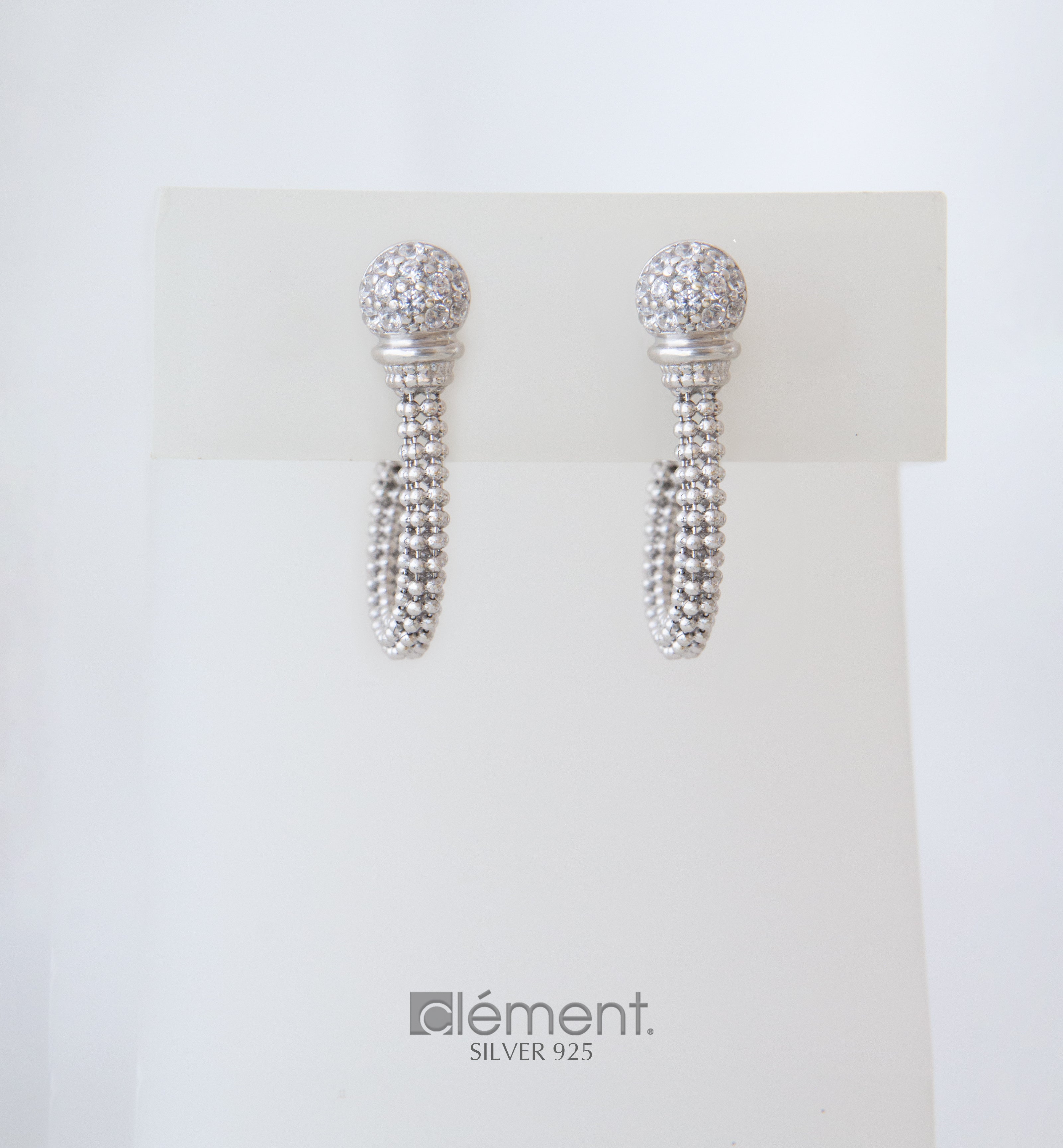 Silver 925 Earrings with CZ Stones
