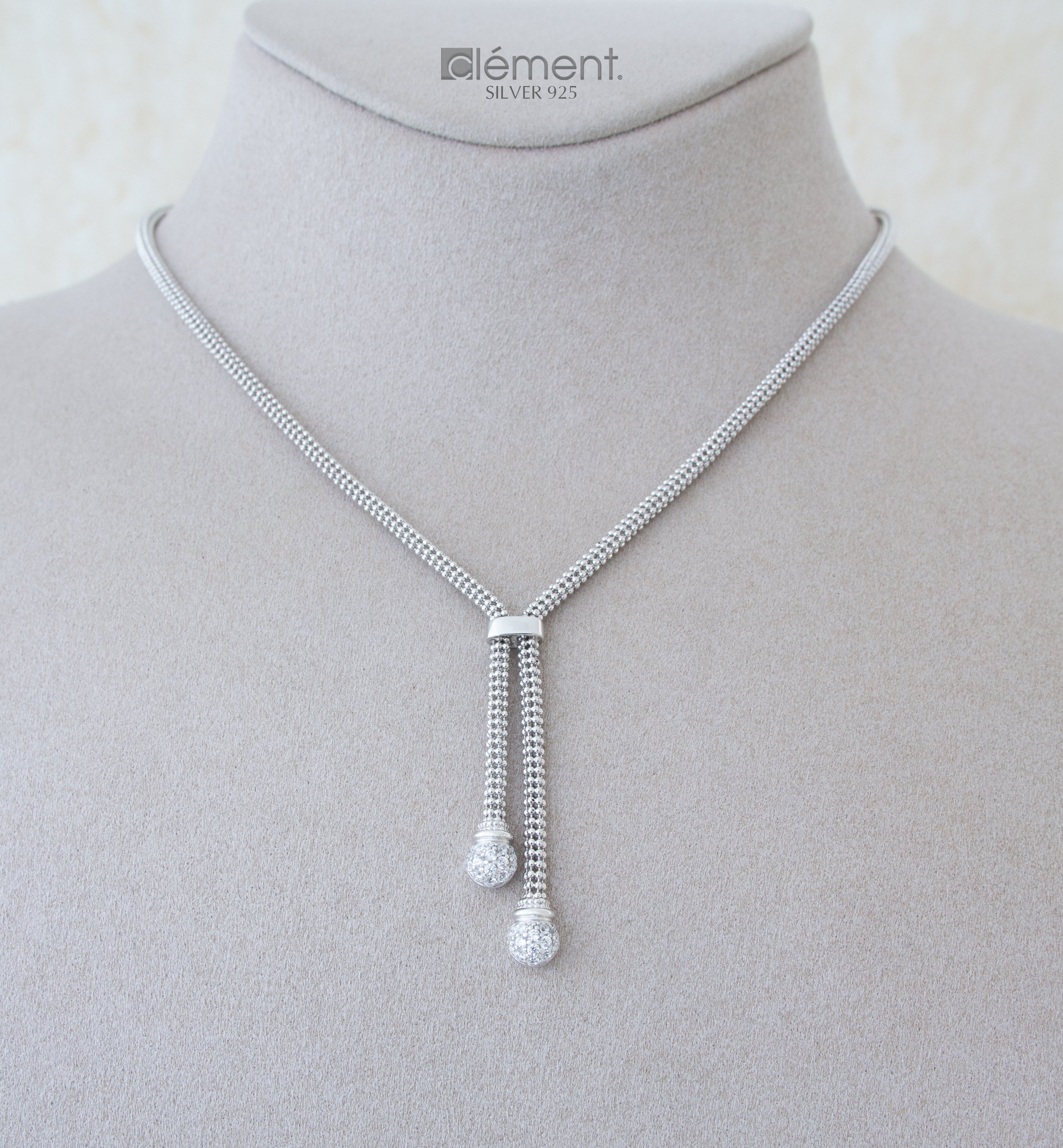 Silver 925 Necklace with CZ Stones
