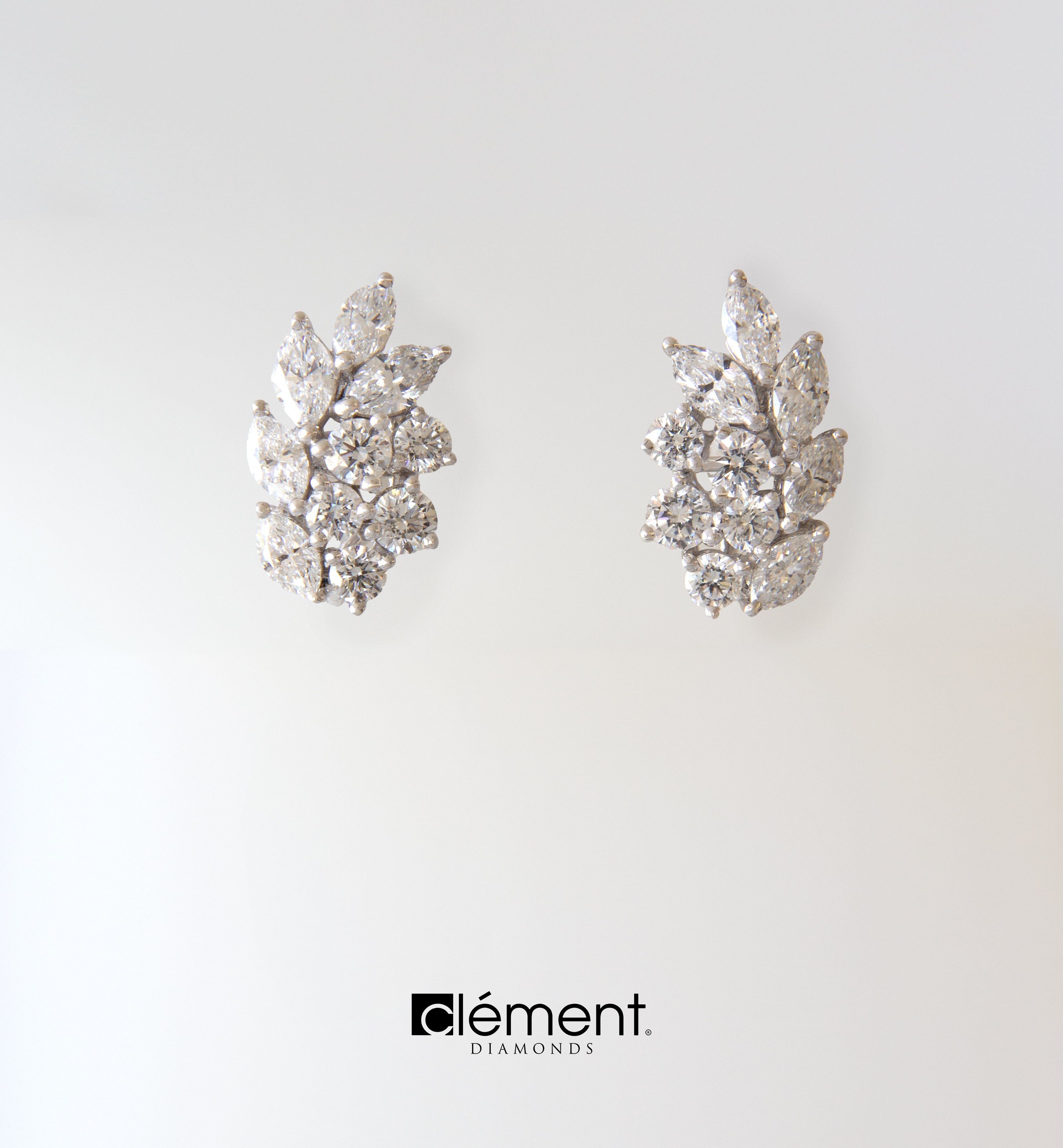 18ct White Gold Natural Diamond Earrings