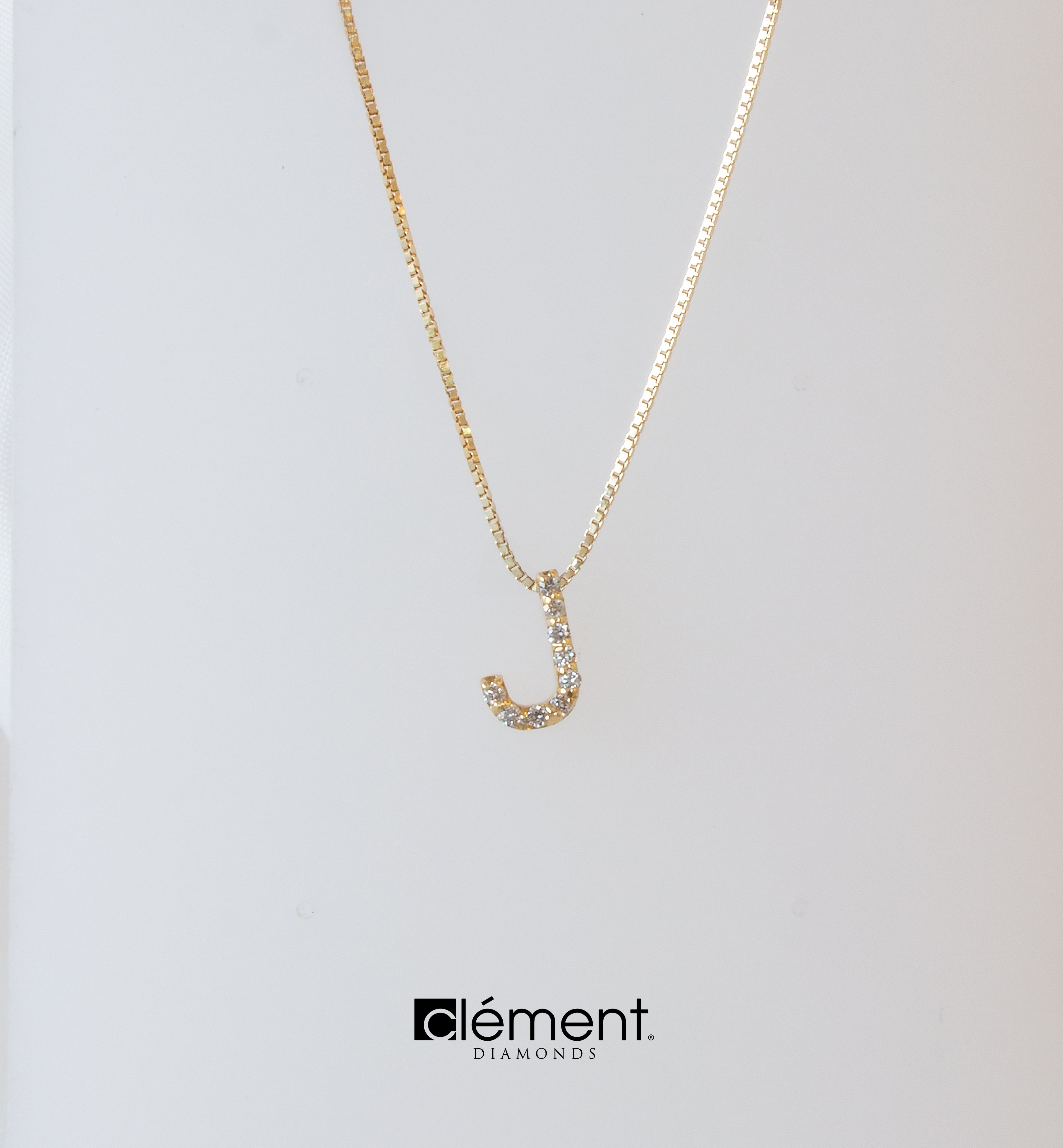 18ct Yellow Gold Diamond Initial J