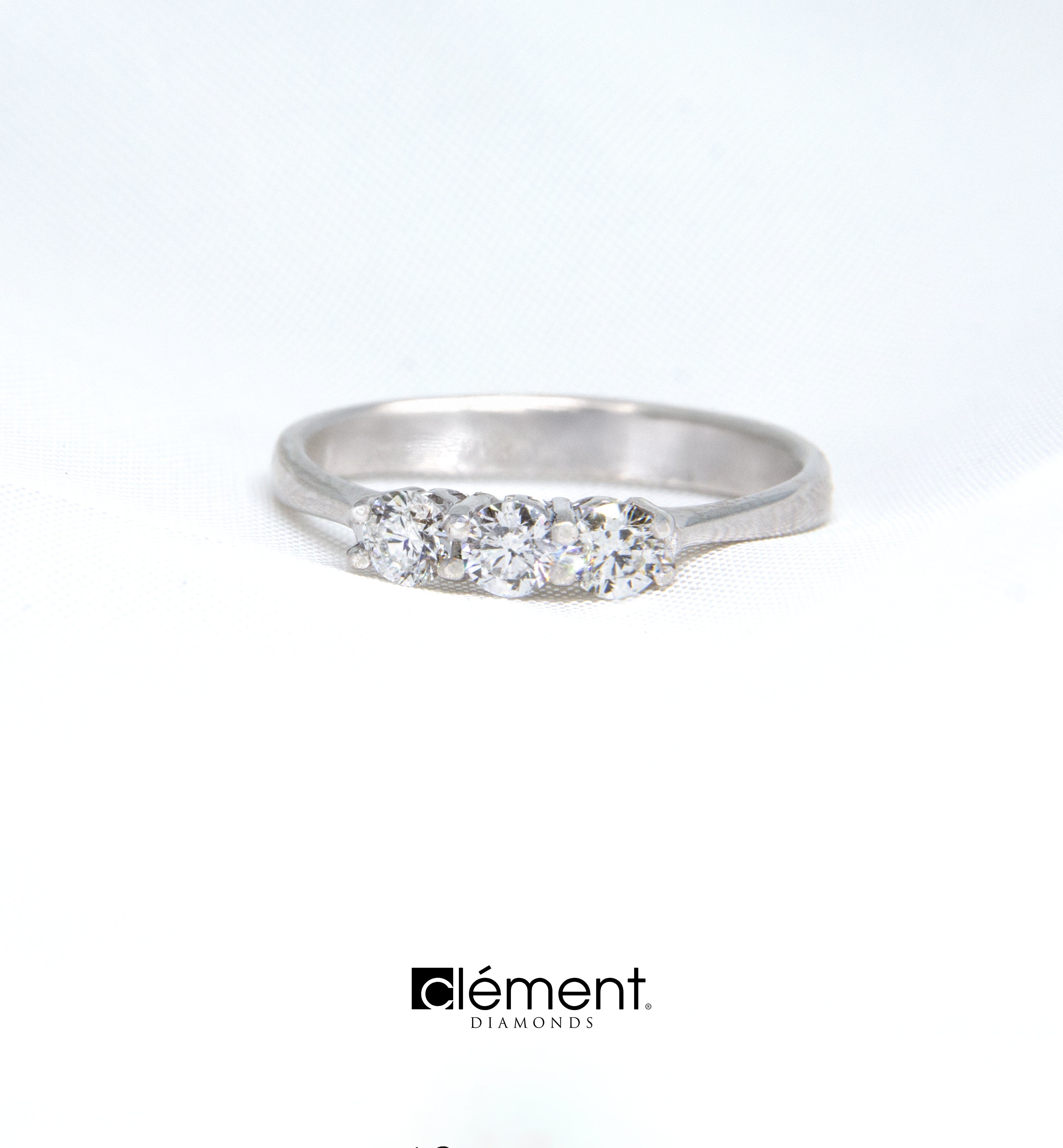 18ct White Gold Trilogy Diamond Ring