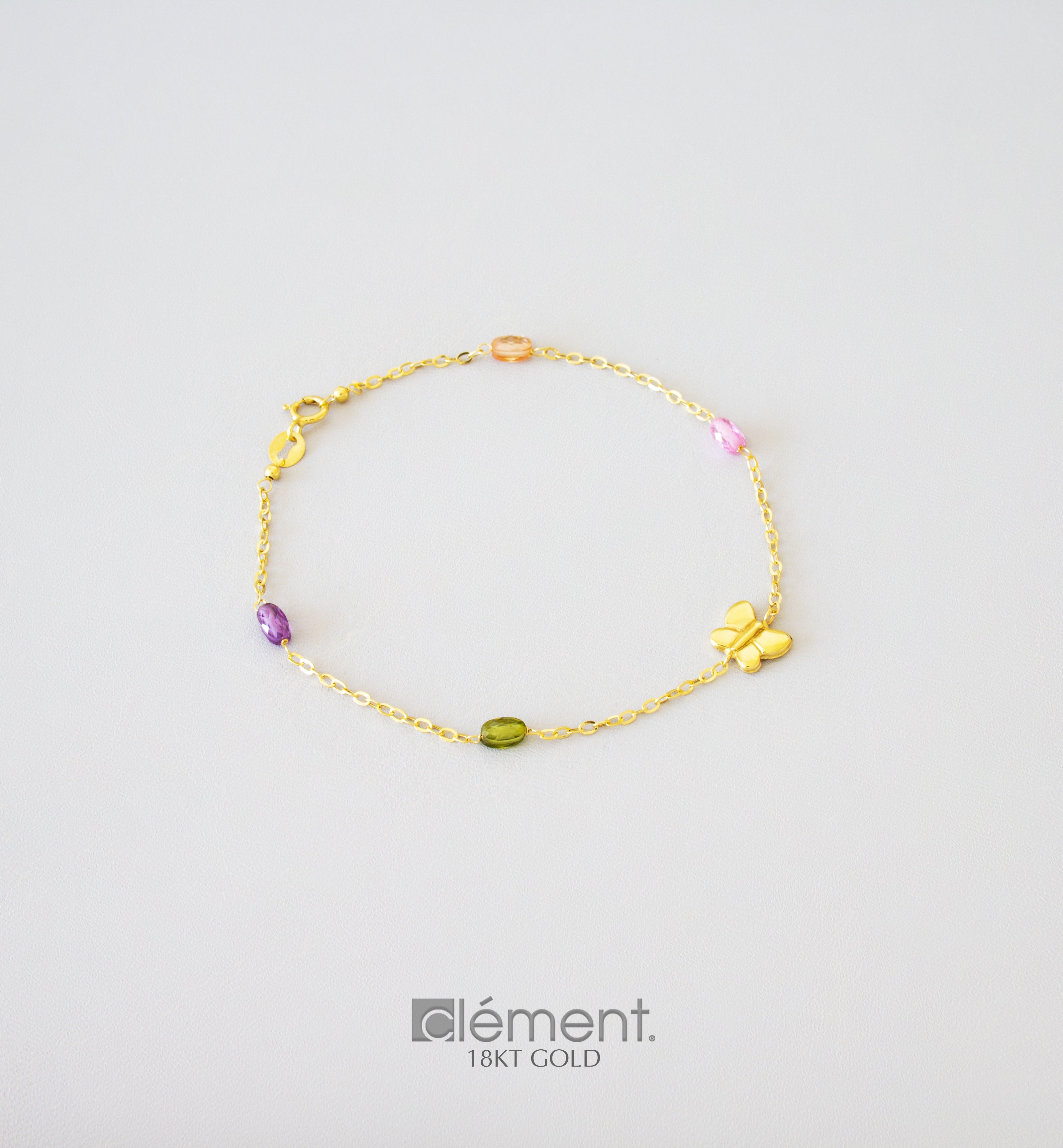 18ct Yellow Gold Butterfly Bracelet