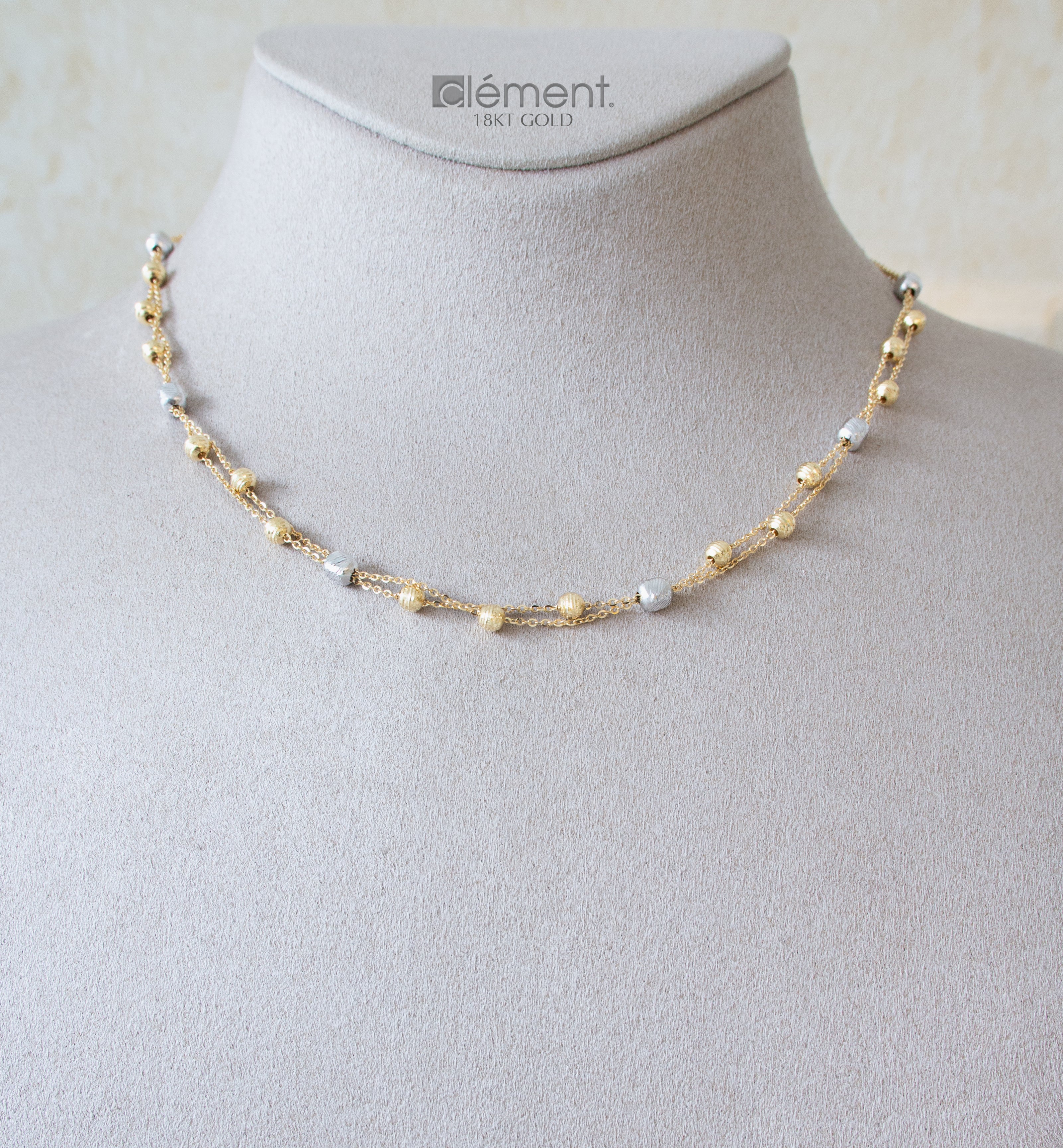 18ct Gold Two-Tone Necklace