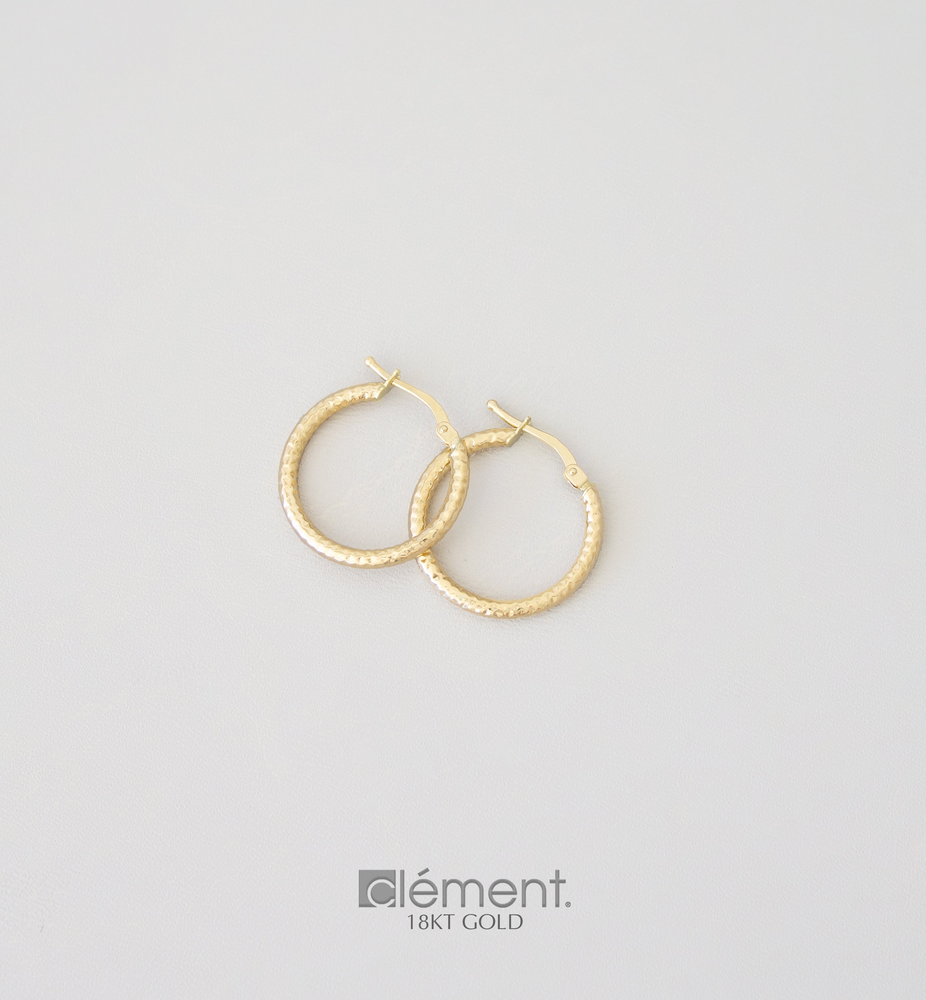 18ct Yellow Gold Design Hoop Earrings