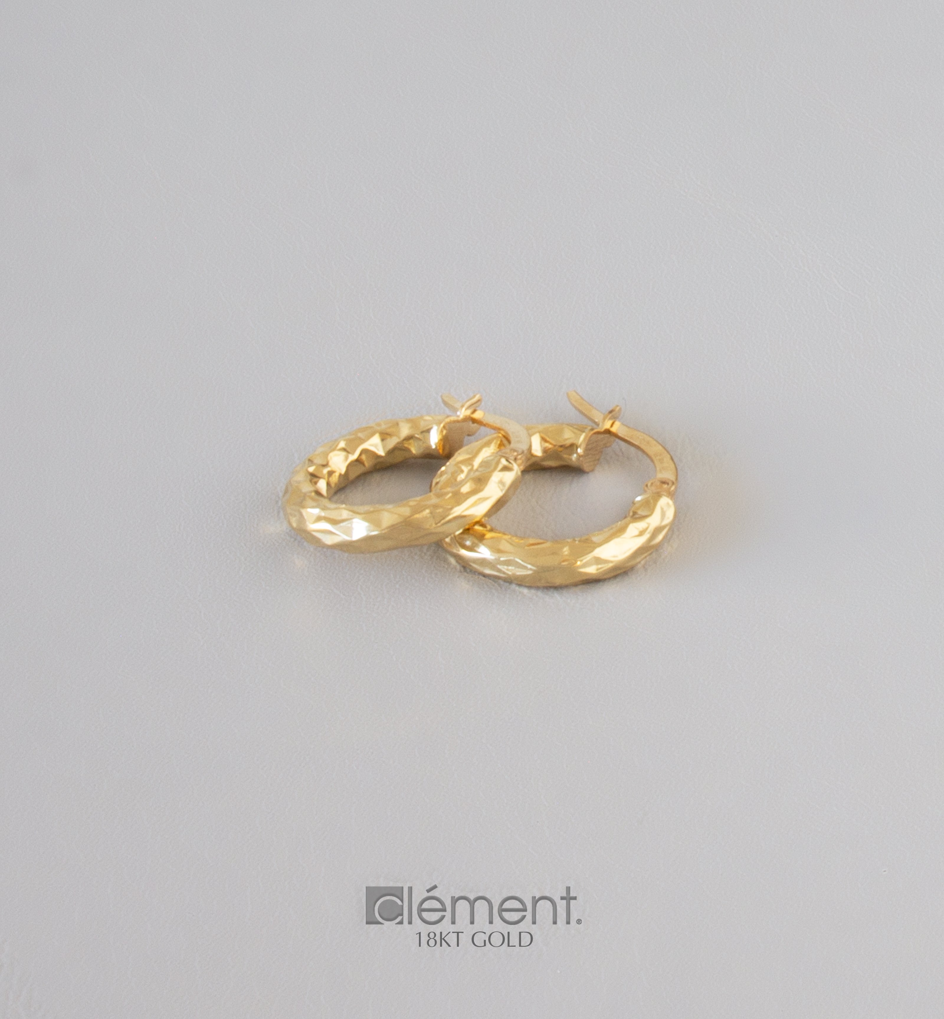 18ct Yellow Gold Design Hoop Earrings