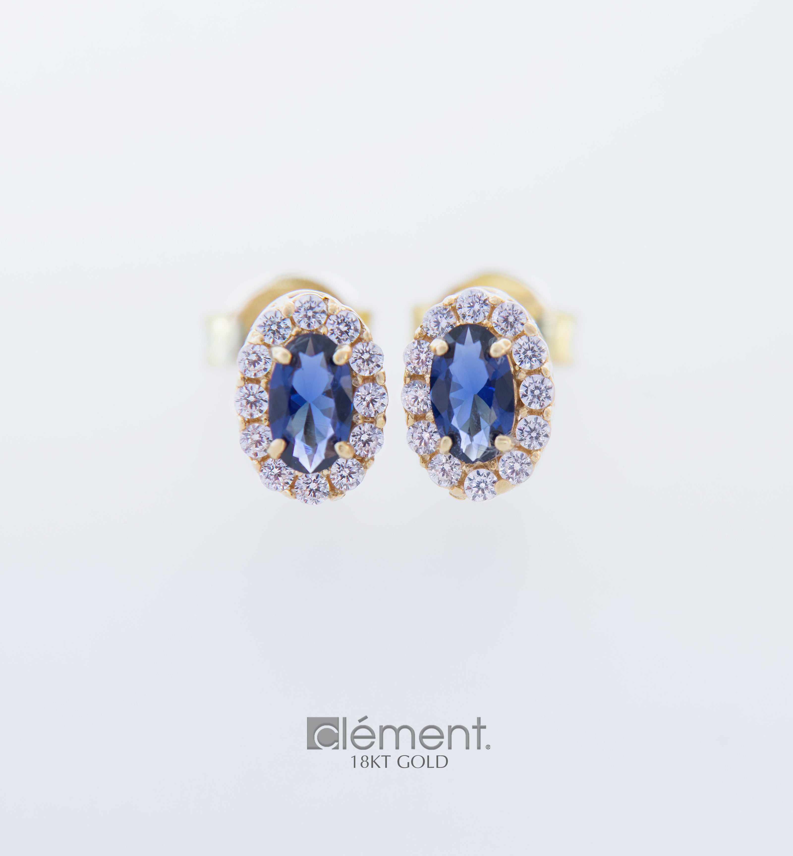 18ct Yellow Gold Earrings with CZ Stones