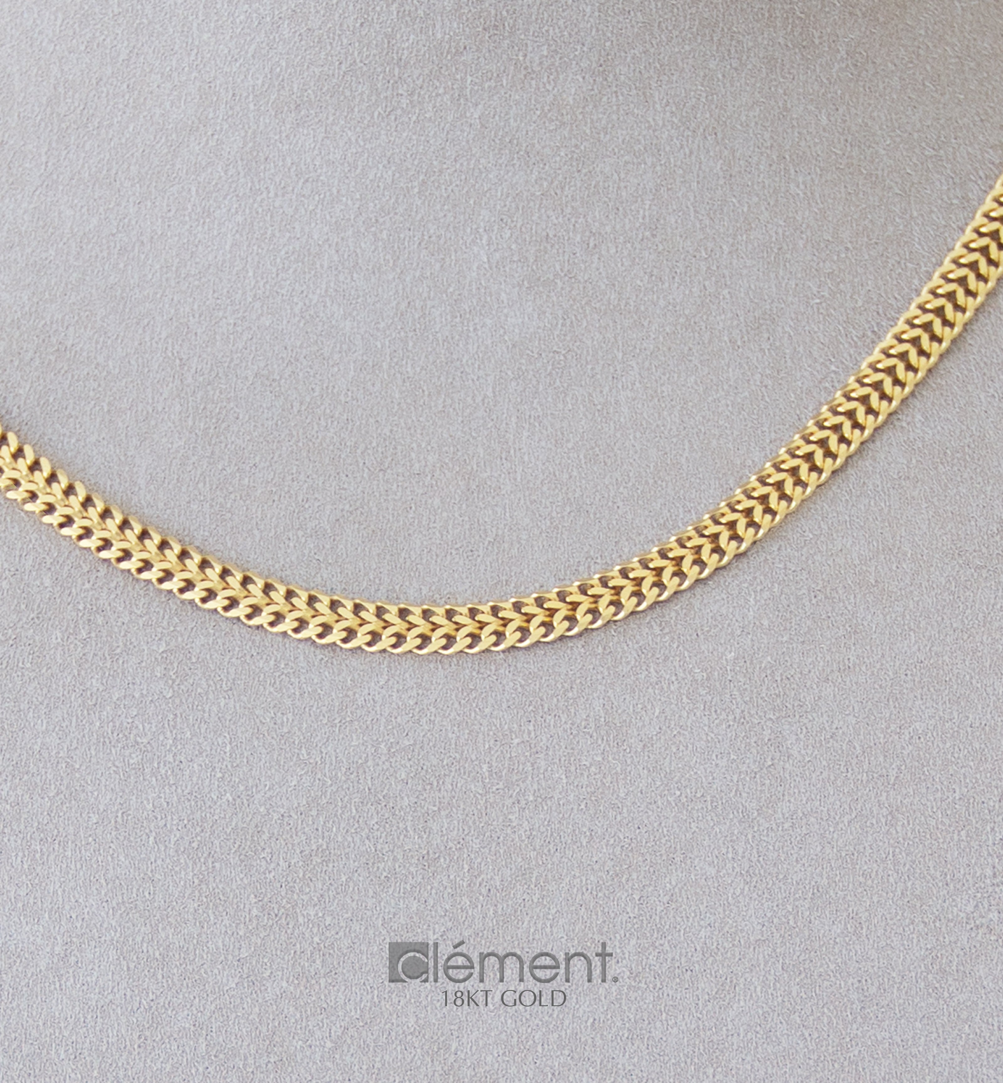 18ct Yellow Gold Flat Necklace