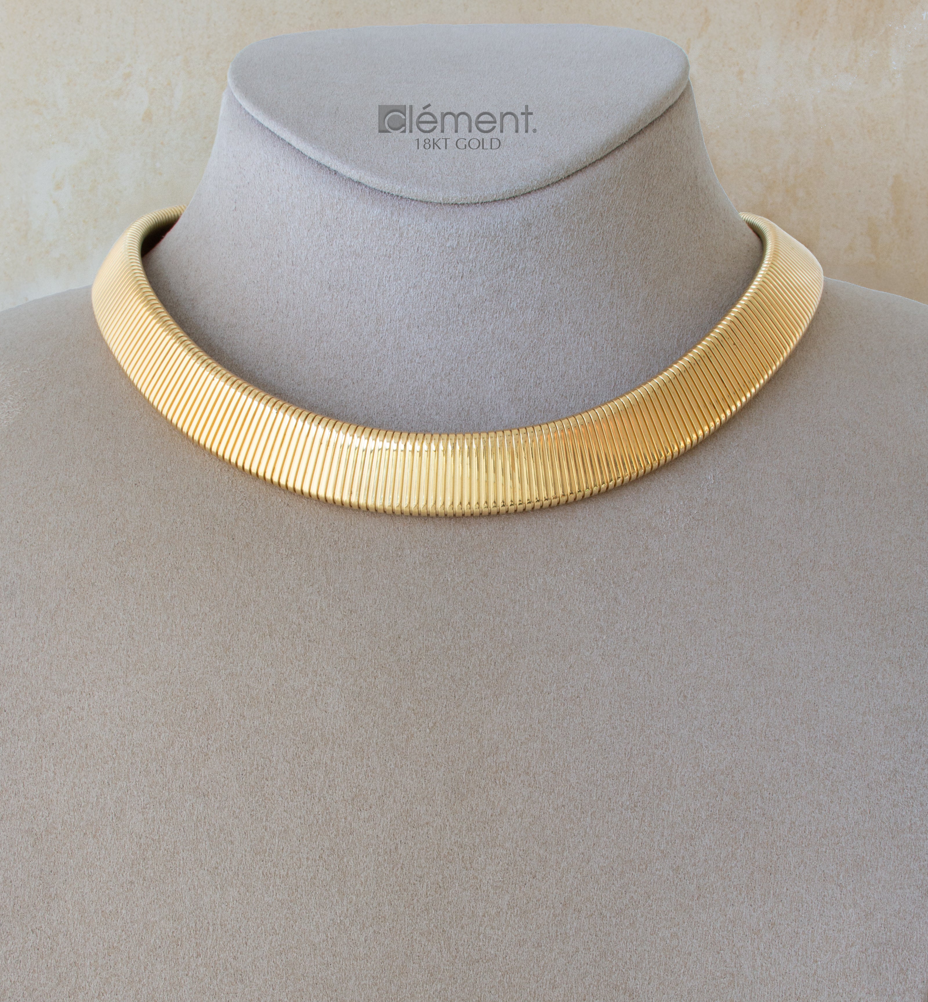 18ct Yellow Gold Tubogas Style Necklace
