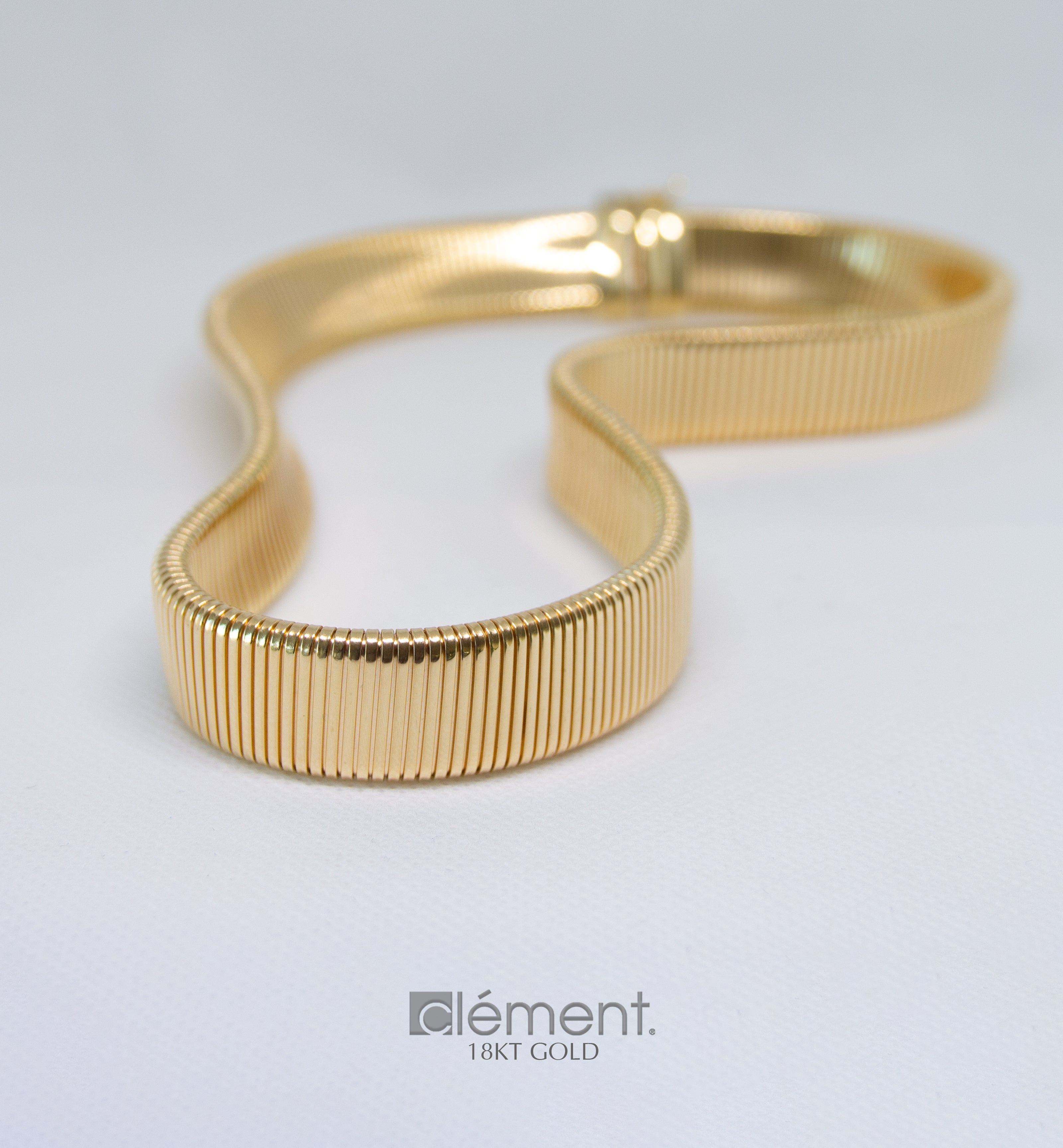 18ct Yellow Gold Tubogas Style Necklace