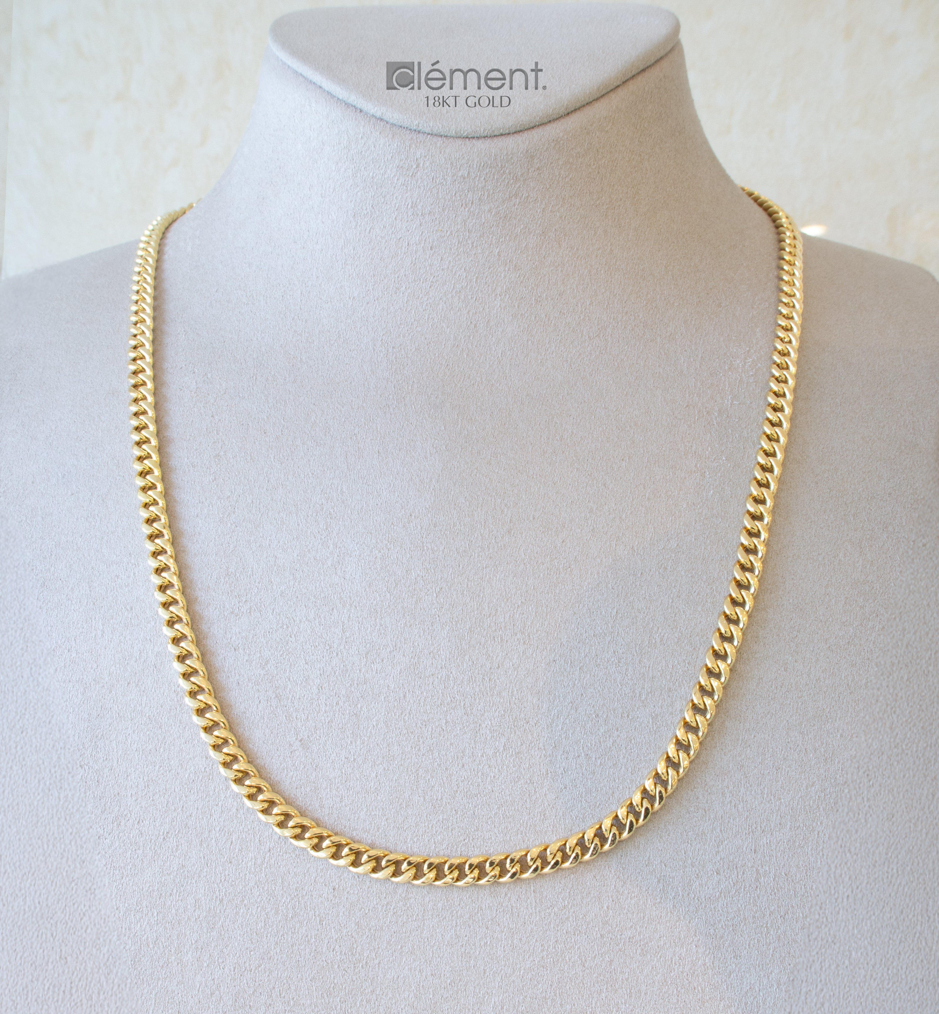 18ct Yellow Gold Cuban Link Necklace
