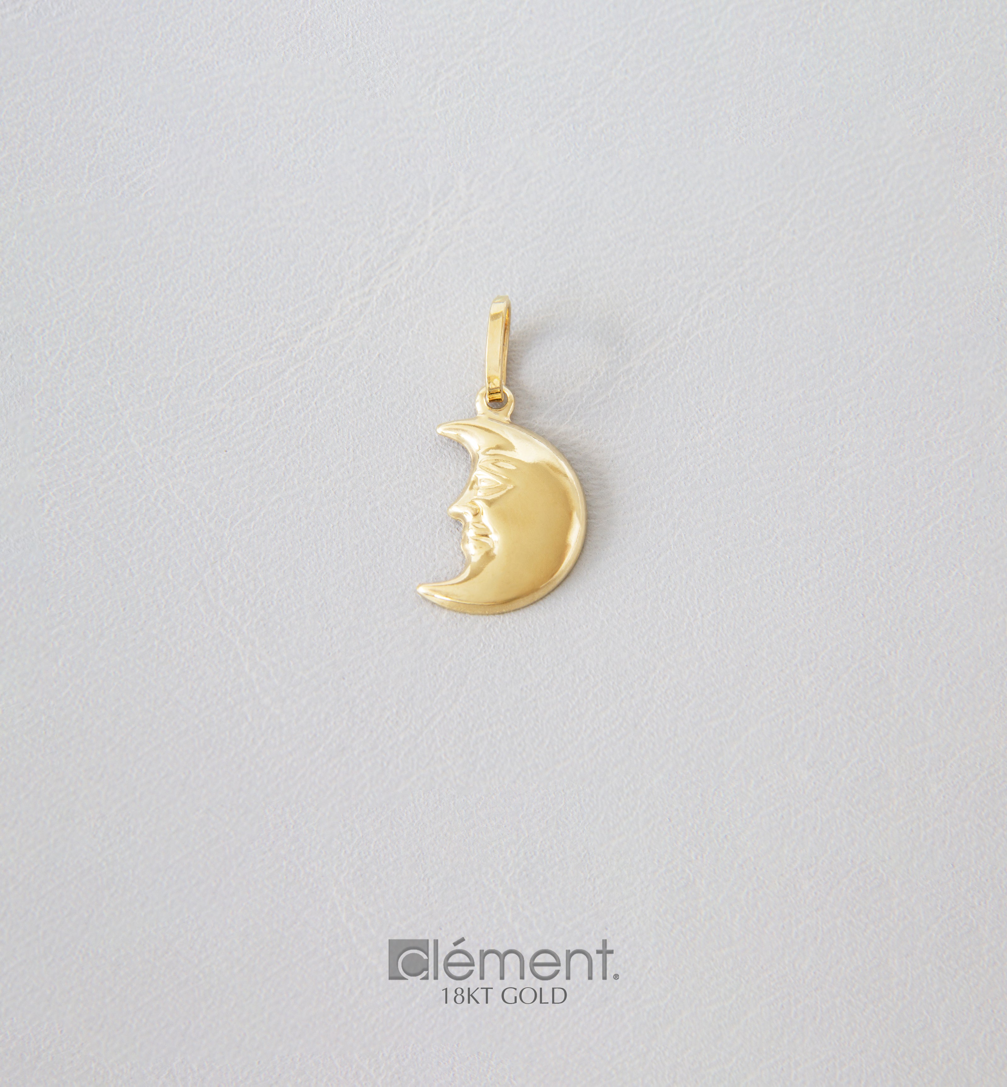18ct Yellow Gold Moon Pendant
