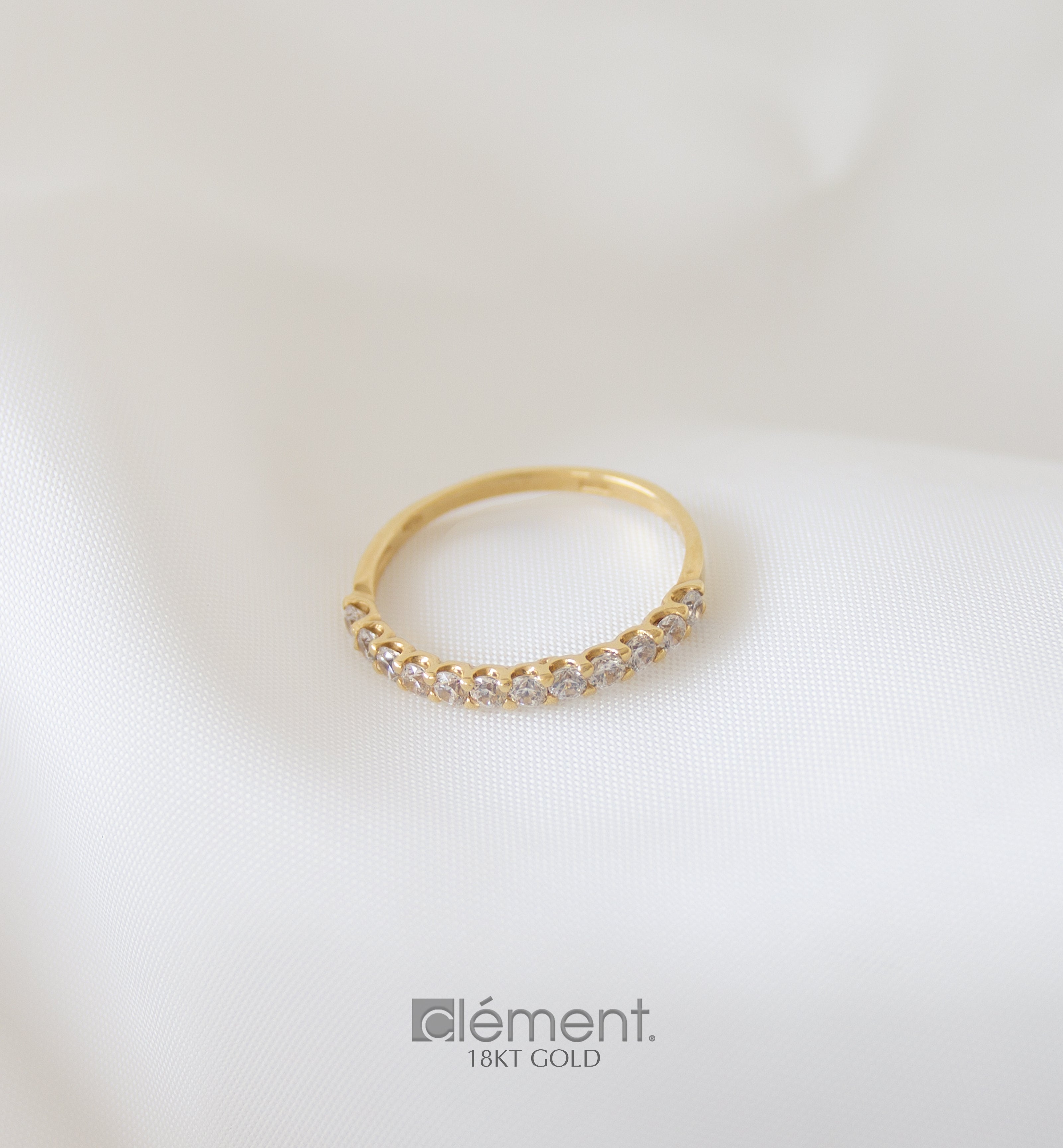 18ct Gold Eternity Ring with CZ Stones