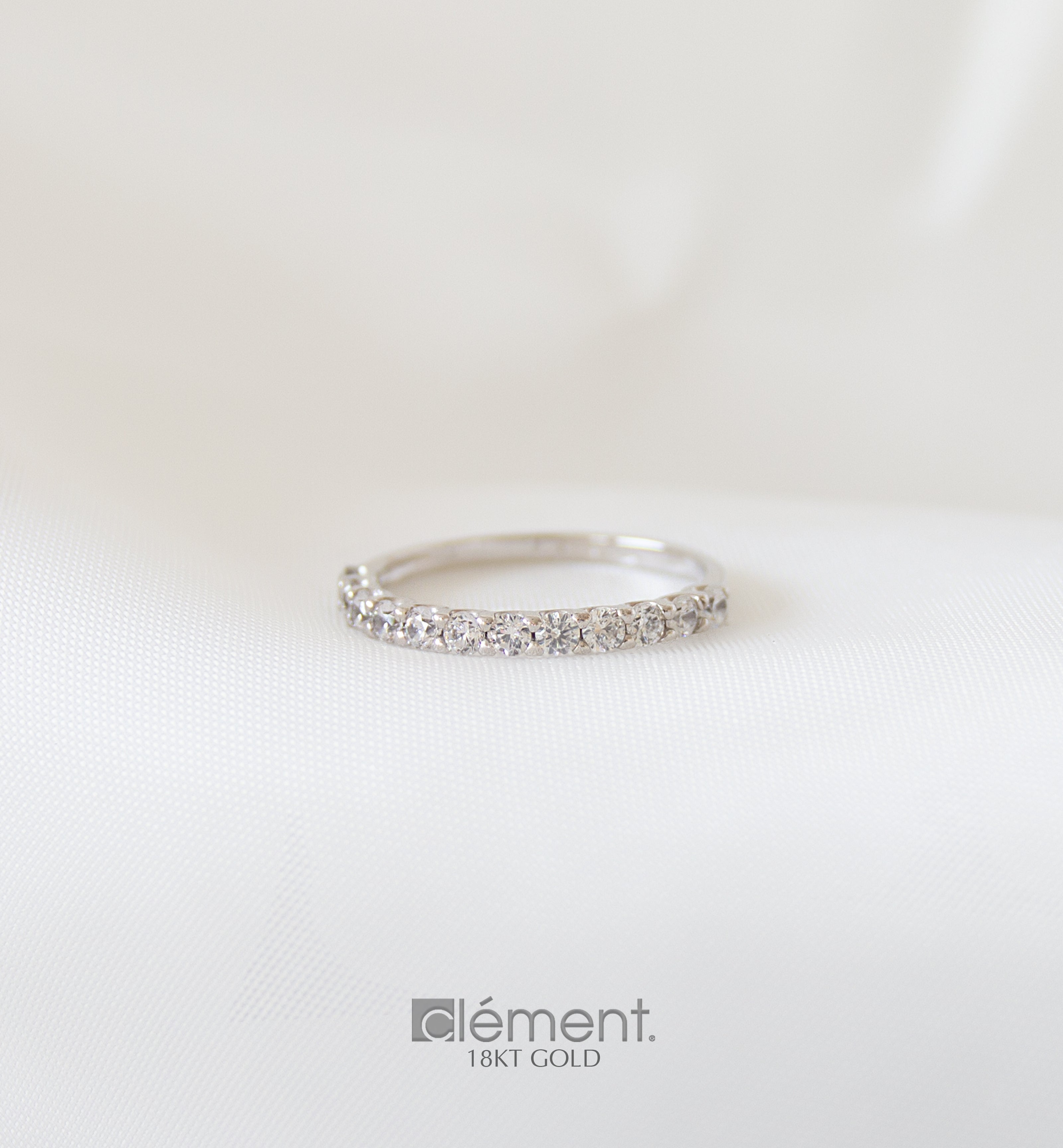 18ct Gold Eternity Ring with CZ Stones