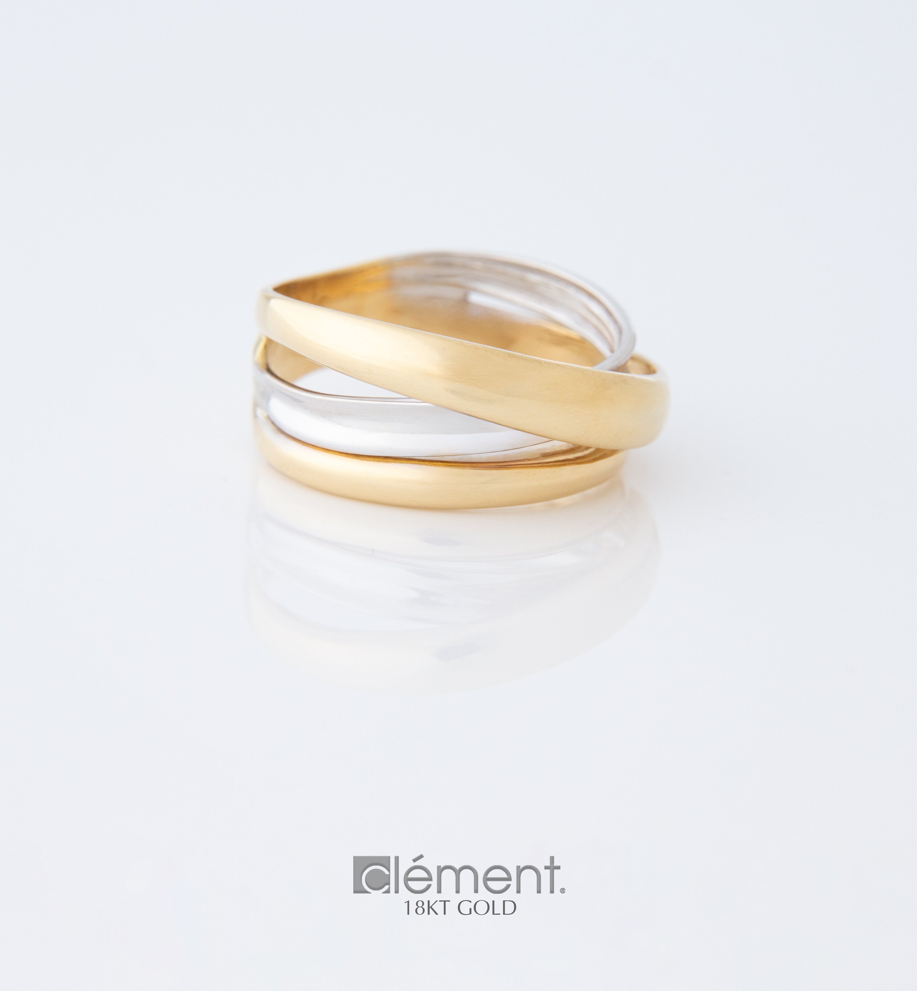 18ct Gold 3-Colour Ring
