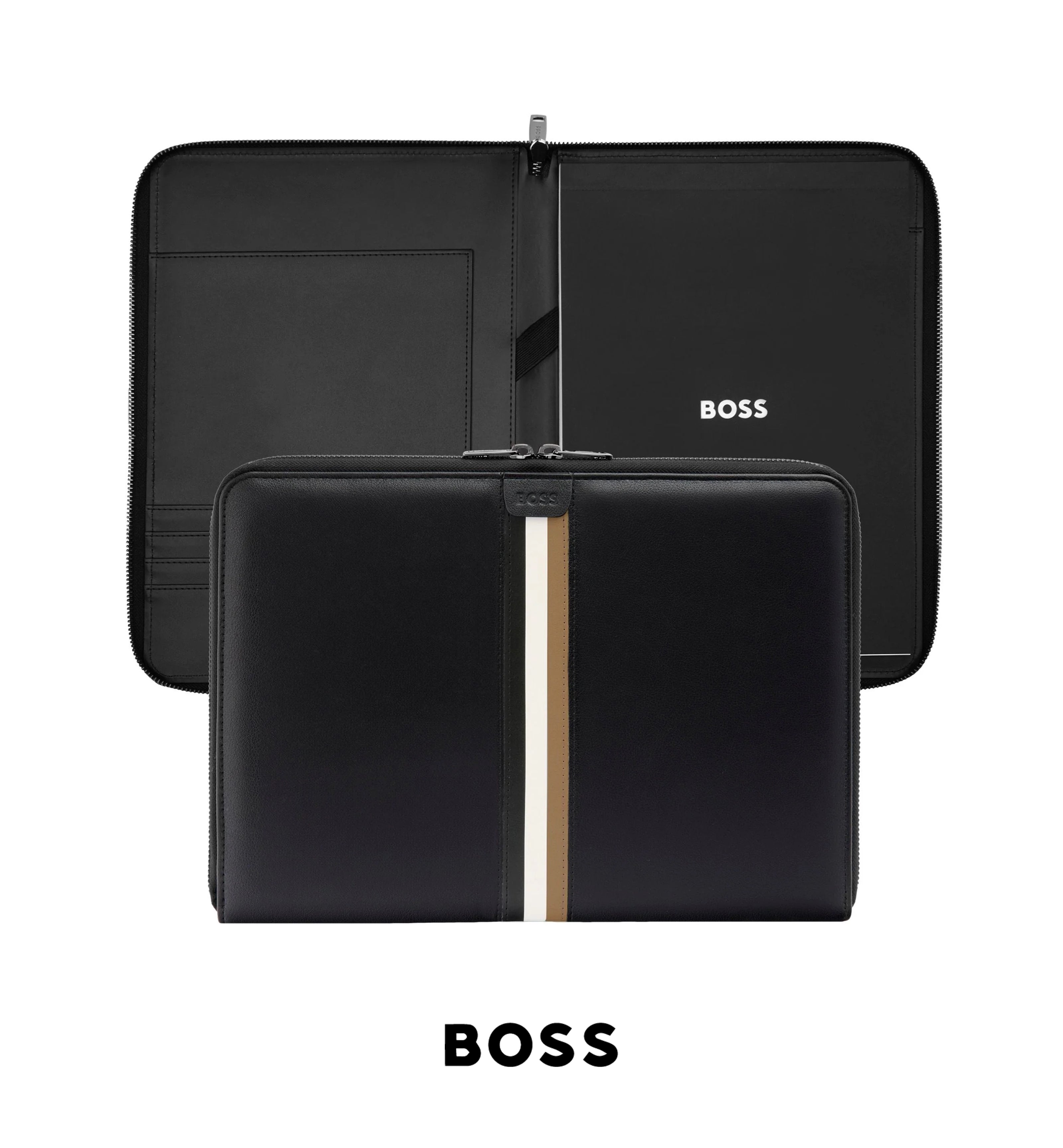 HUGO BOSS HTA521A - Conference Folder Zip A4 Iconic Black