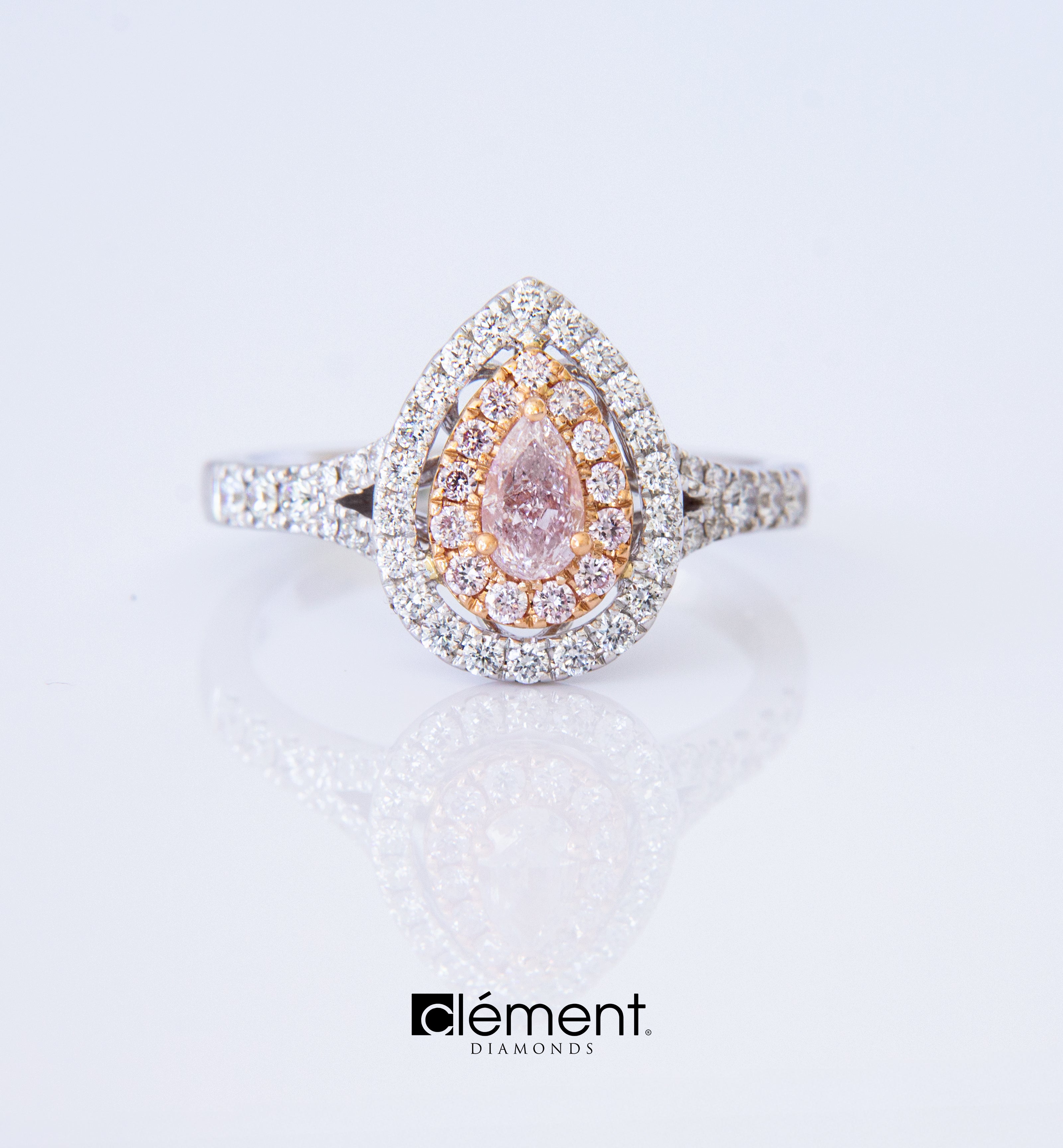 18ct Gold GIA Certified Fancy Pink Diamond Ring