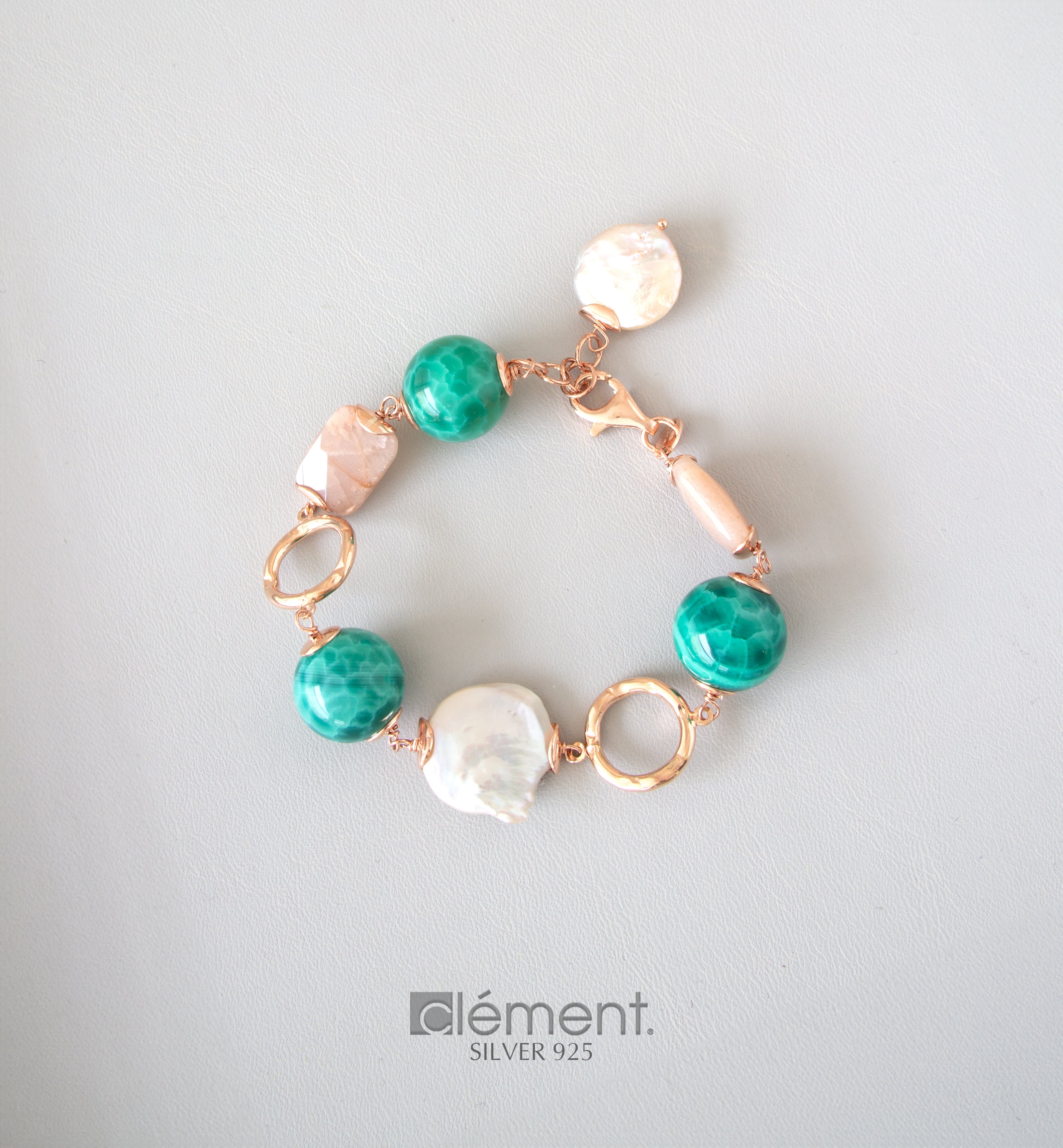 Silver 925 Semi-Precious Stone Bracelet