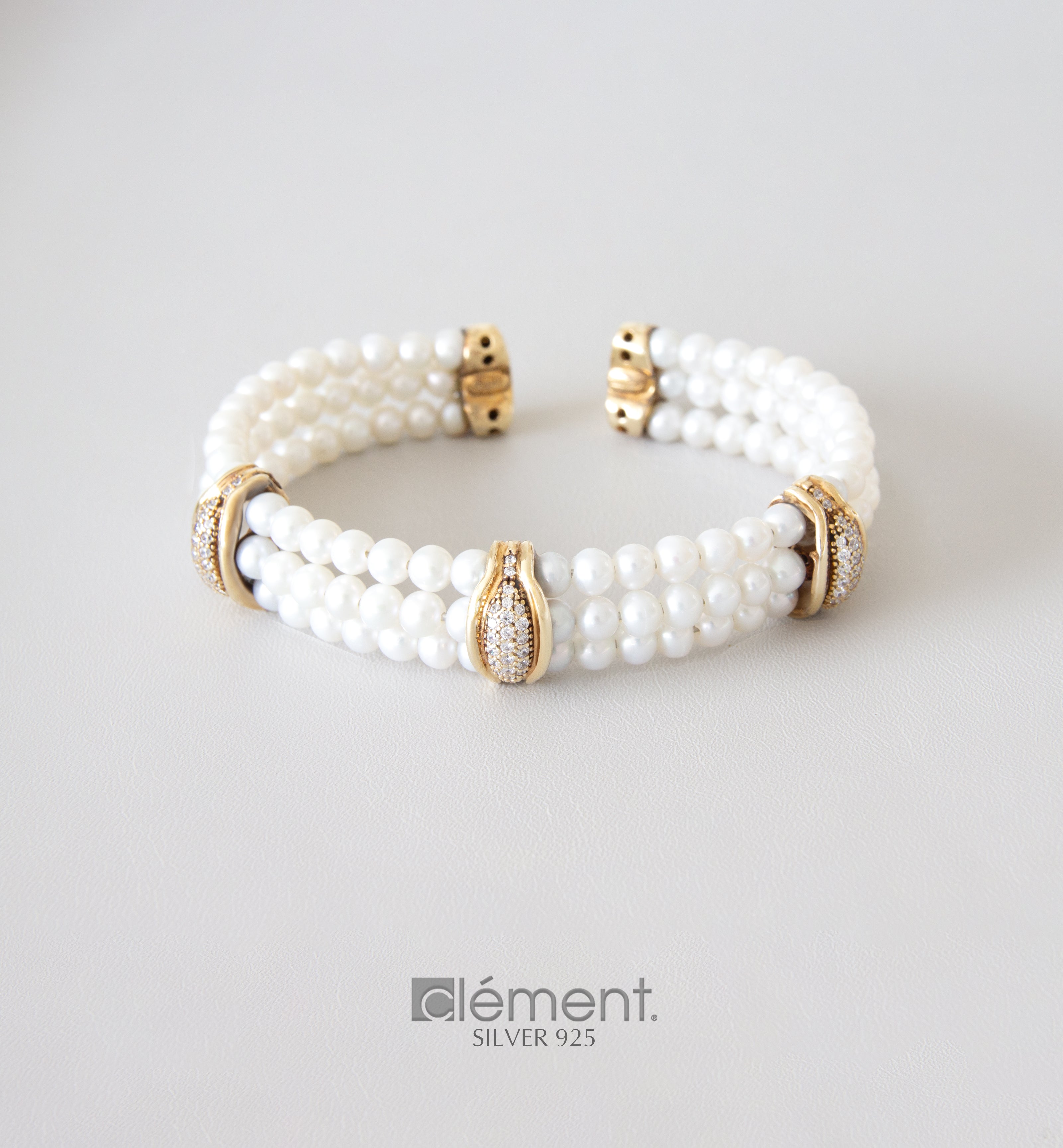 Silver 925 FW Cultured Pearl Bangle