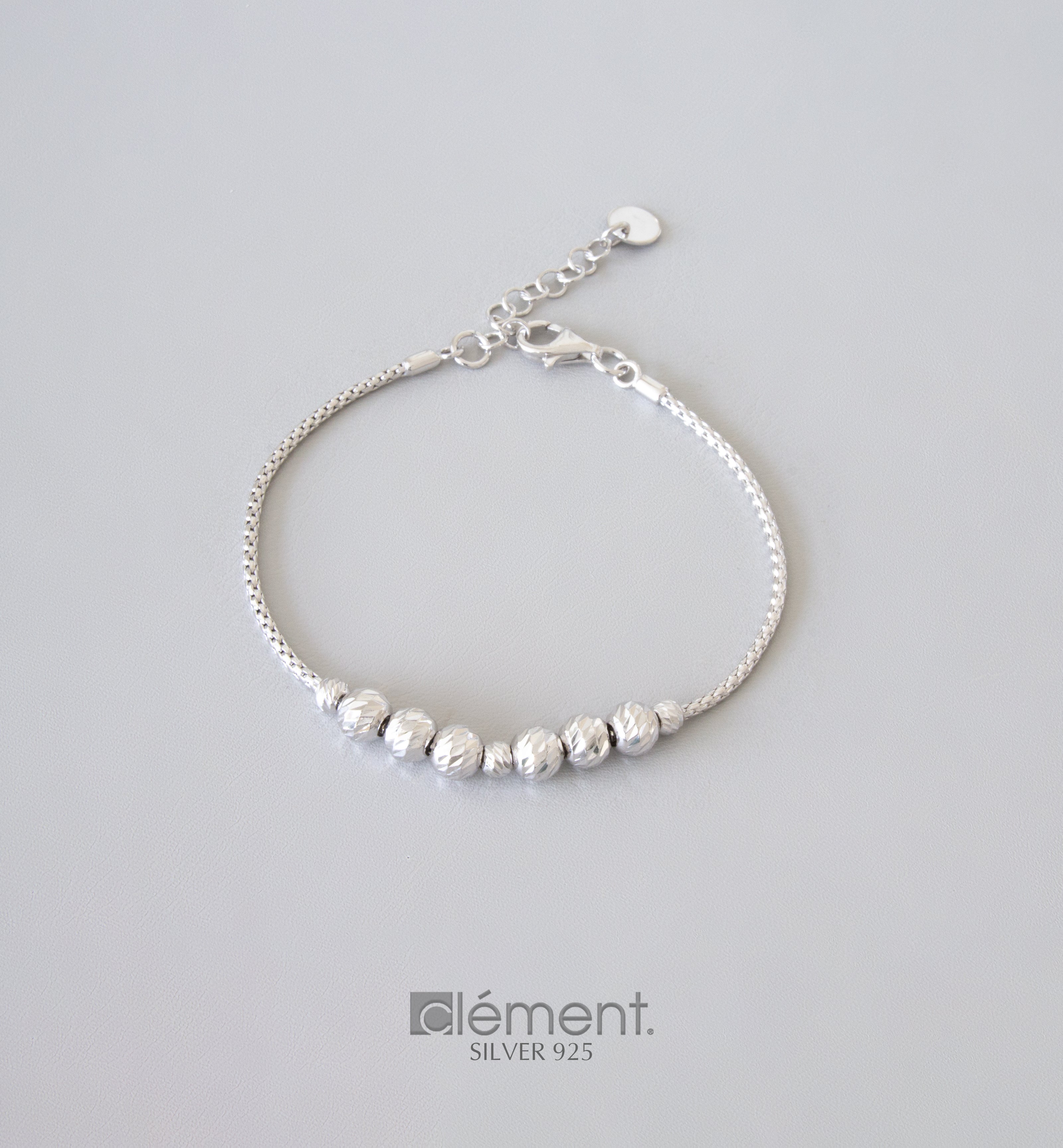 Silver 925 Bracelet with Bead Design