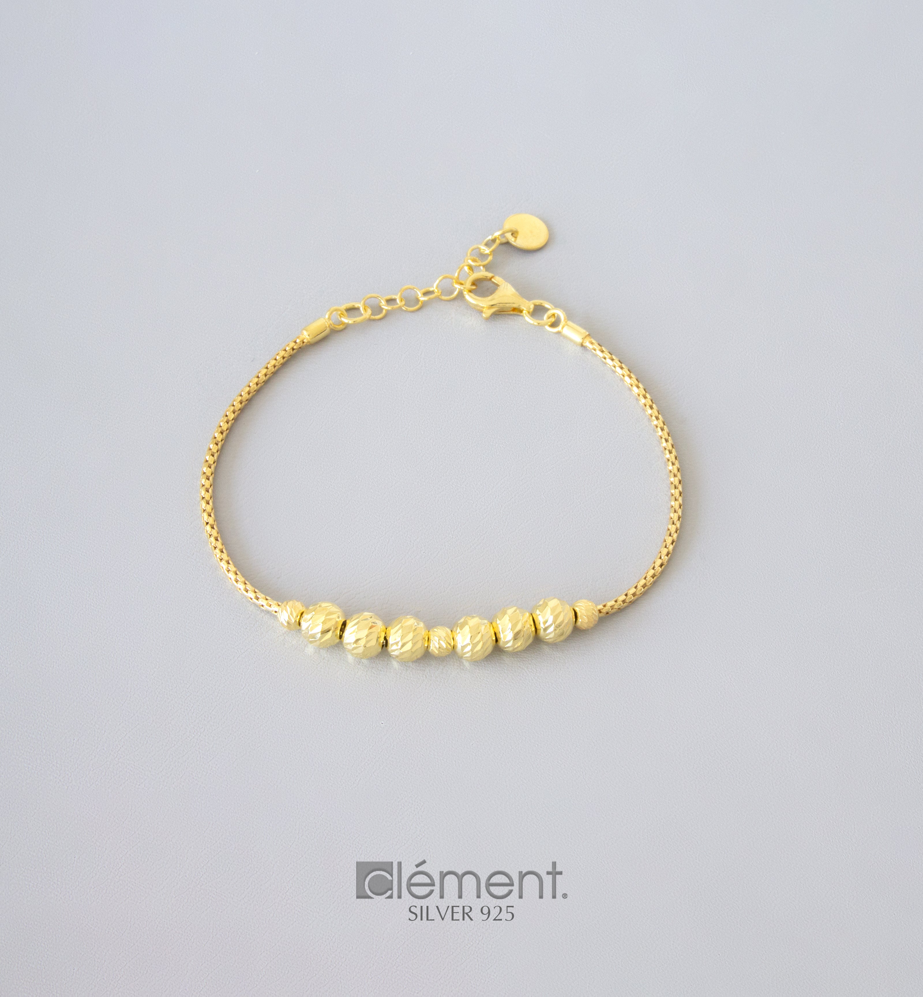 Silver 925 Bracelet with Bead Design