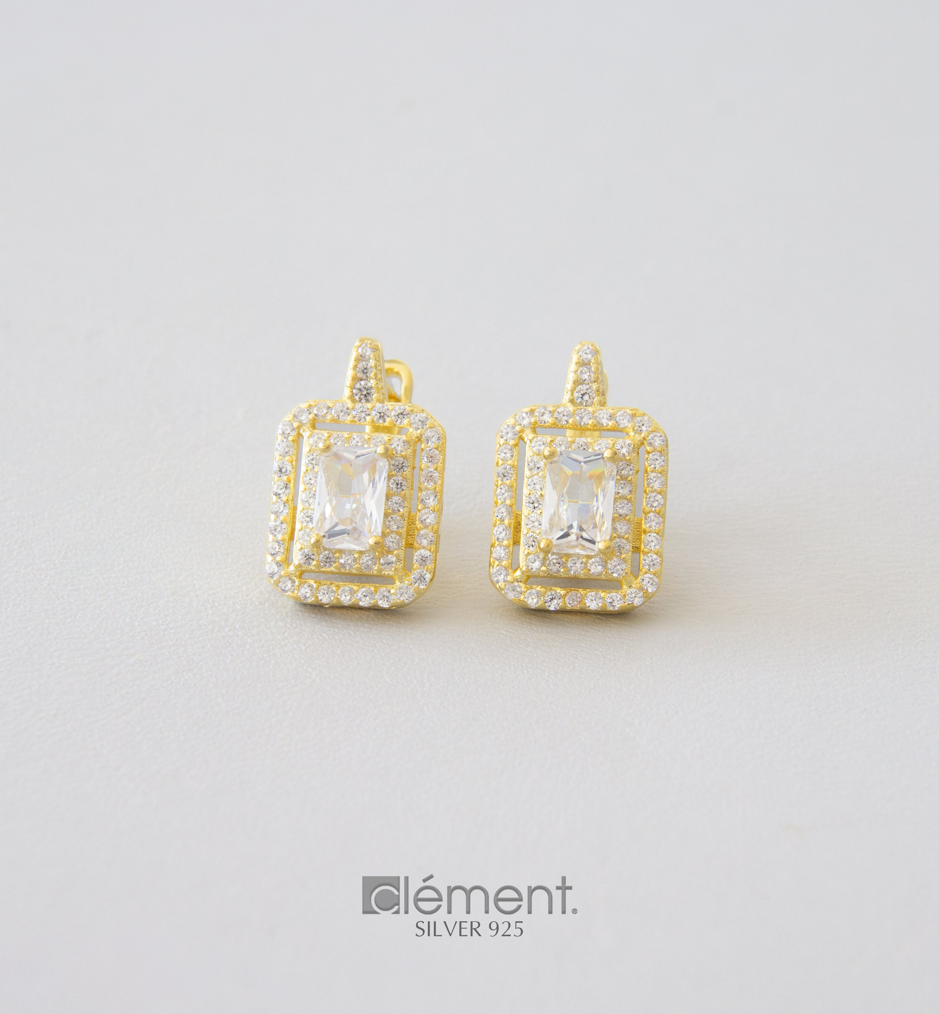 Silver 925 Earrings with CZ Stones