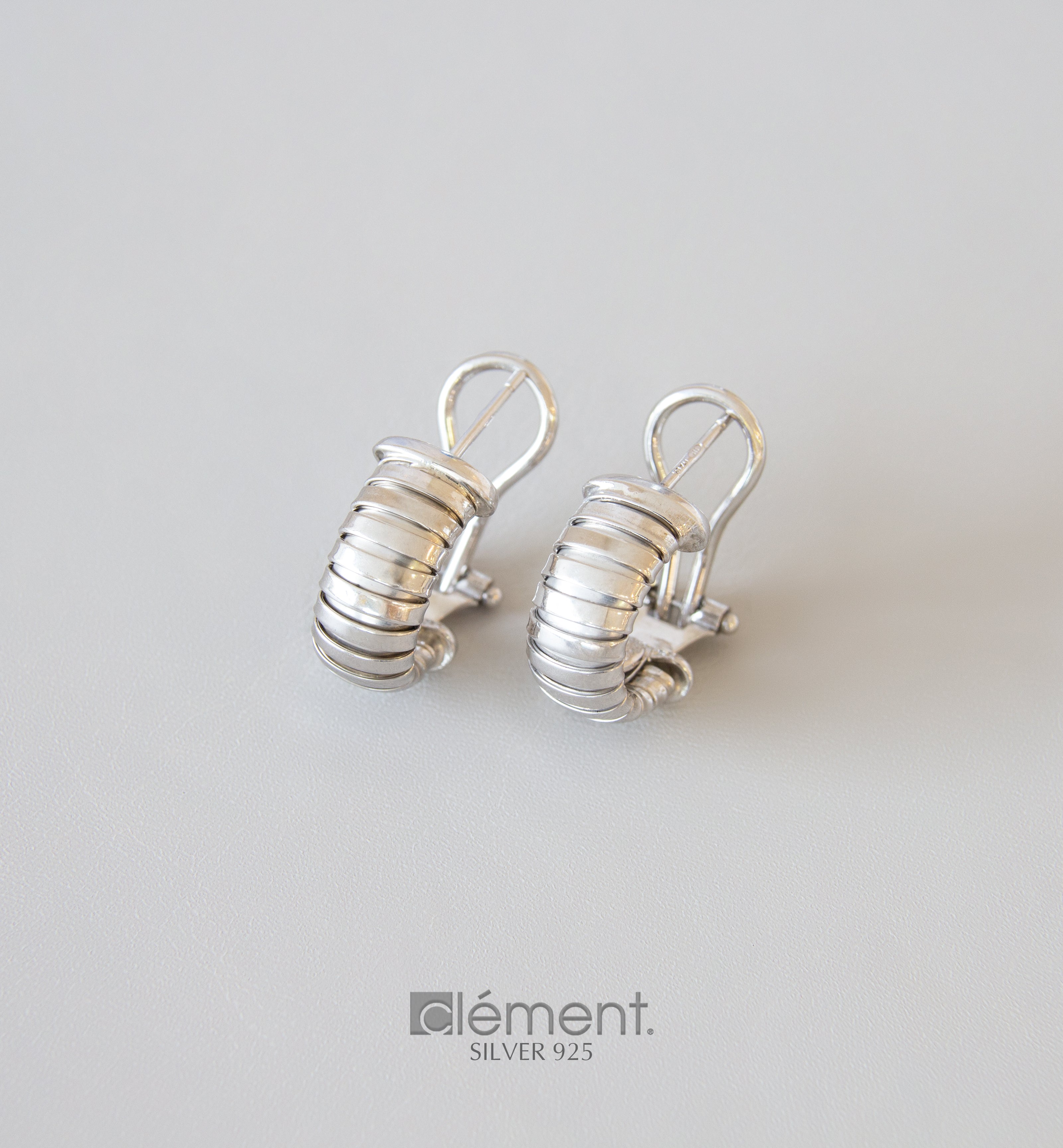 Silver 925 Tubogas Style Earrings