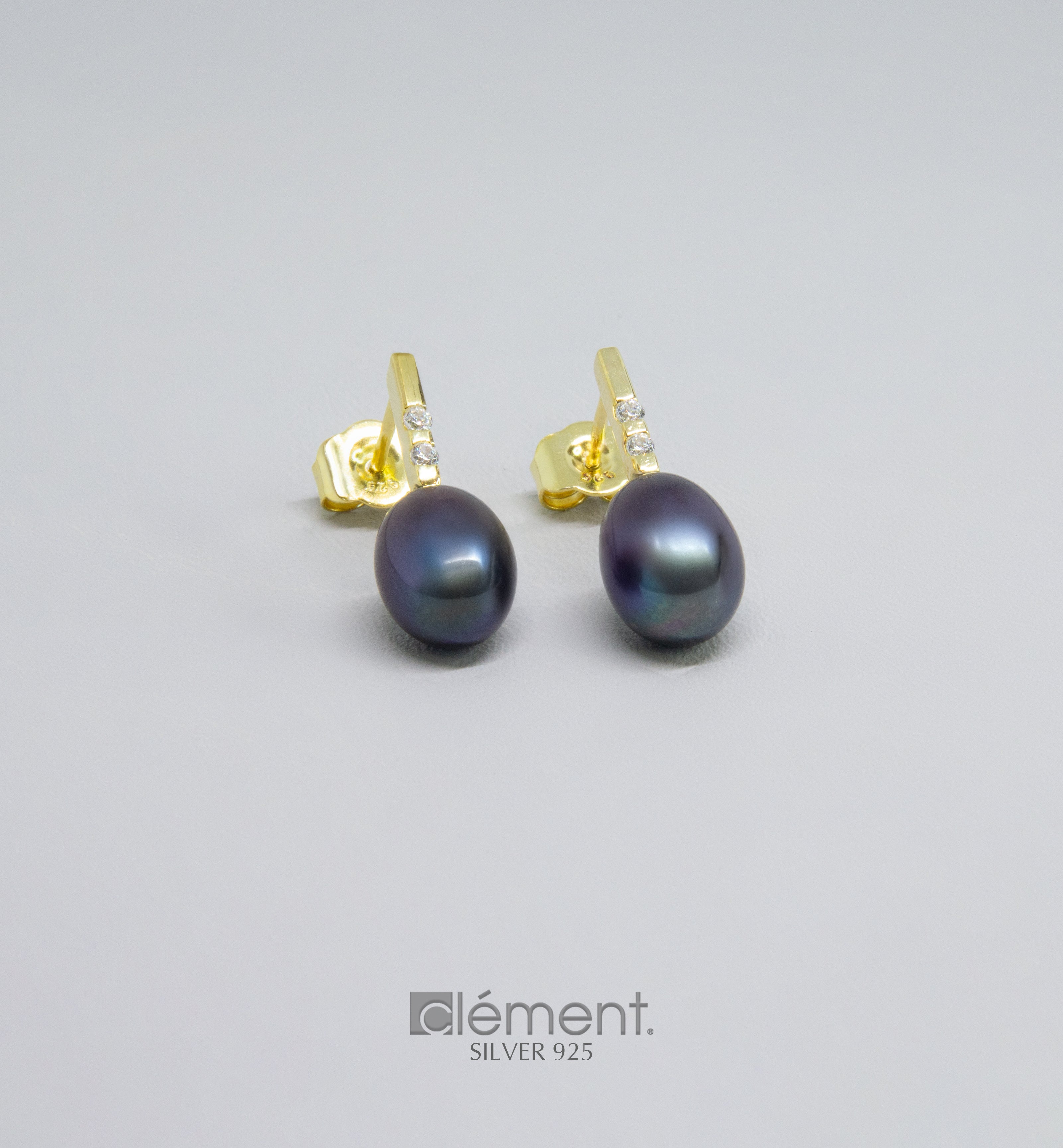 Silver 925 Pearl and CZ Stones Earrings
