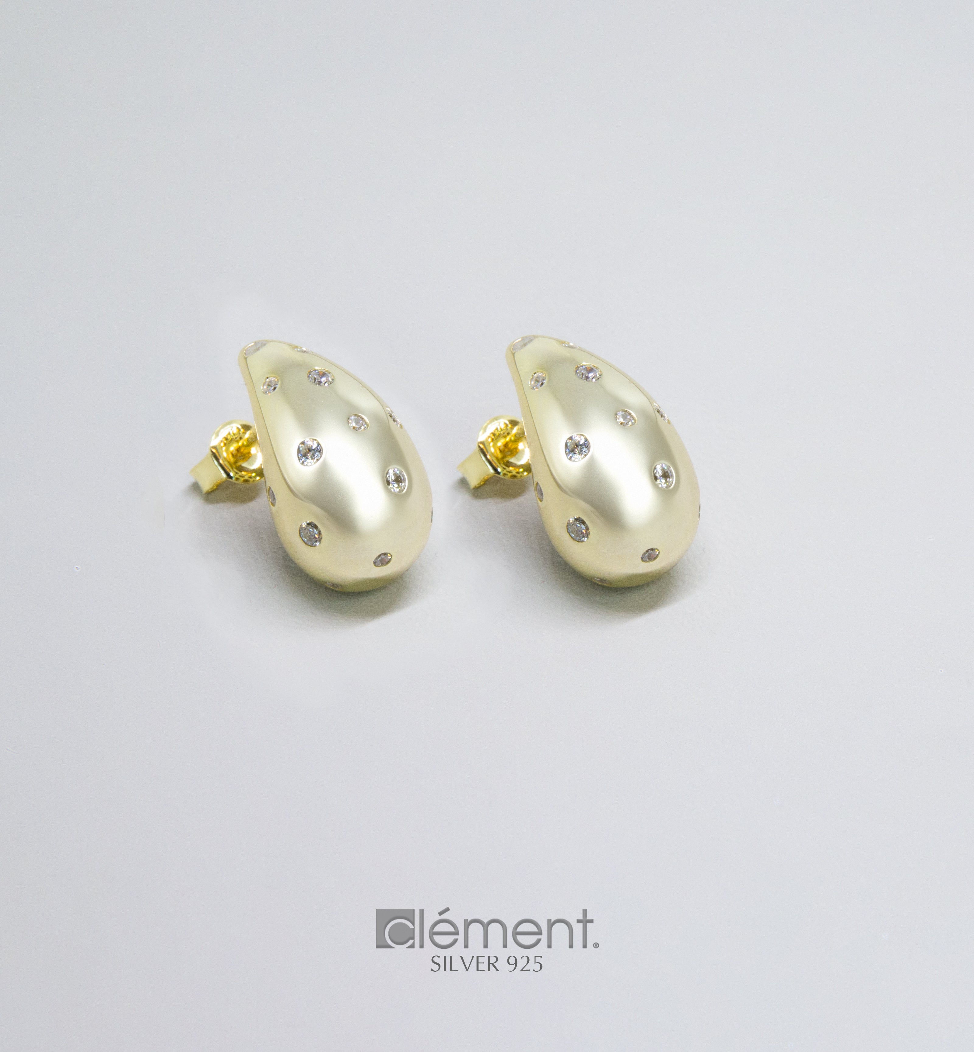Silver 925 Drop Earrings with CZ Stones