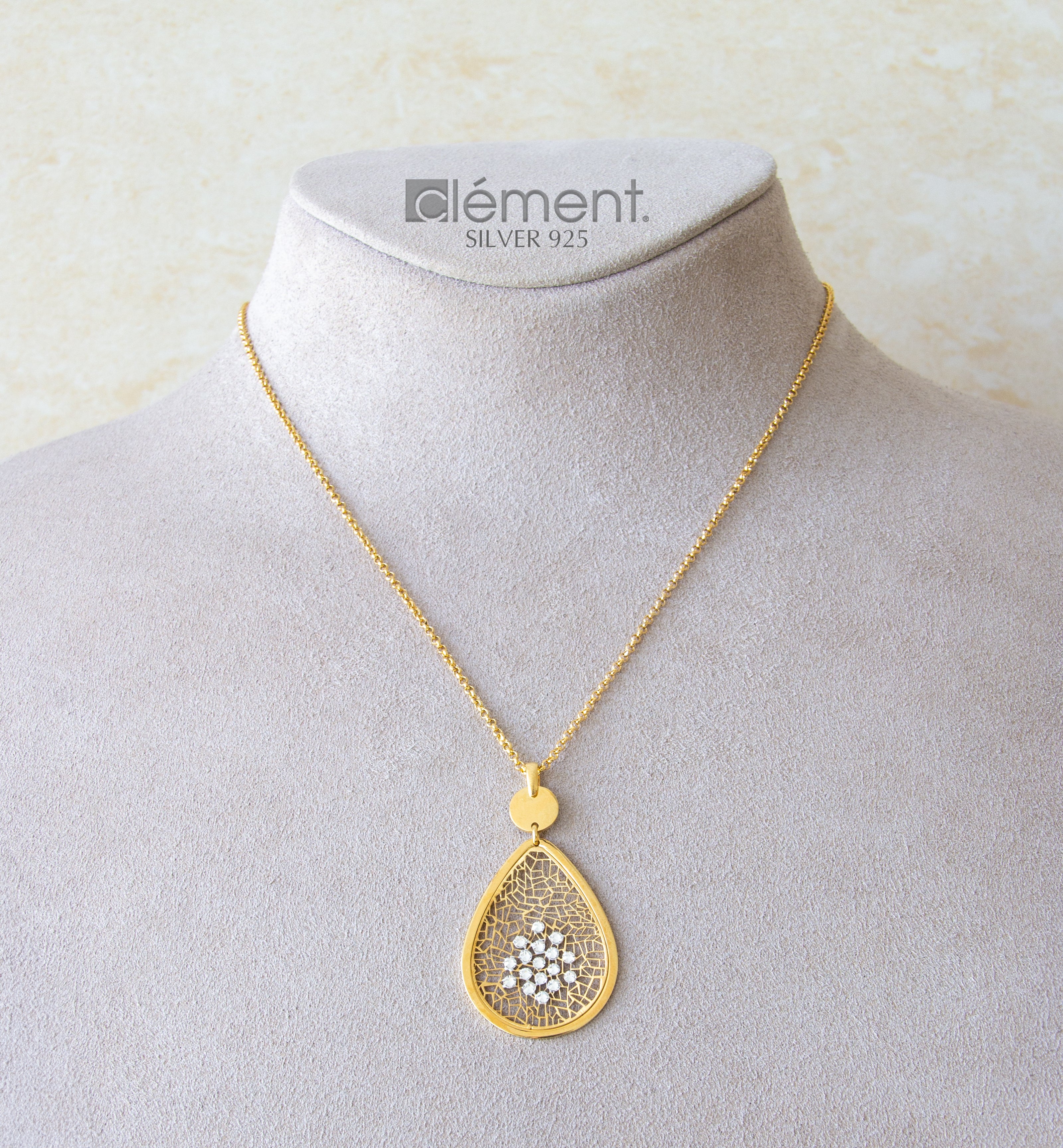 Silver 925 Drop Design Pendant Necklace