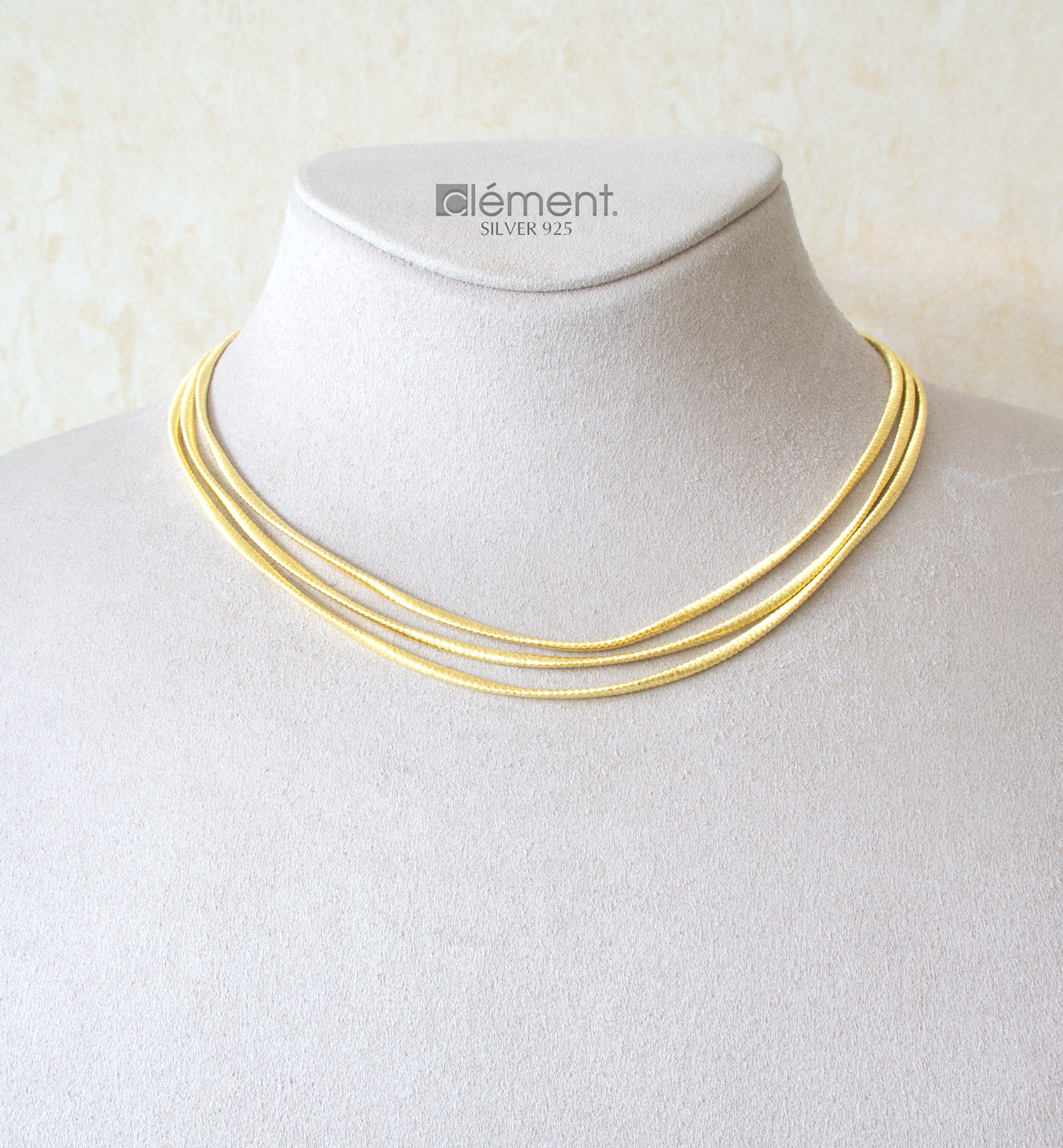 Silver 925 Twisted Design 3 Layer Necklace