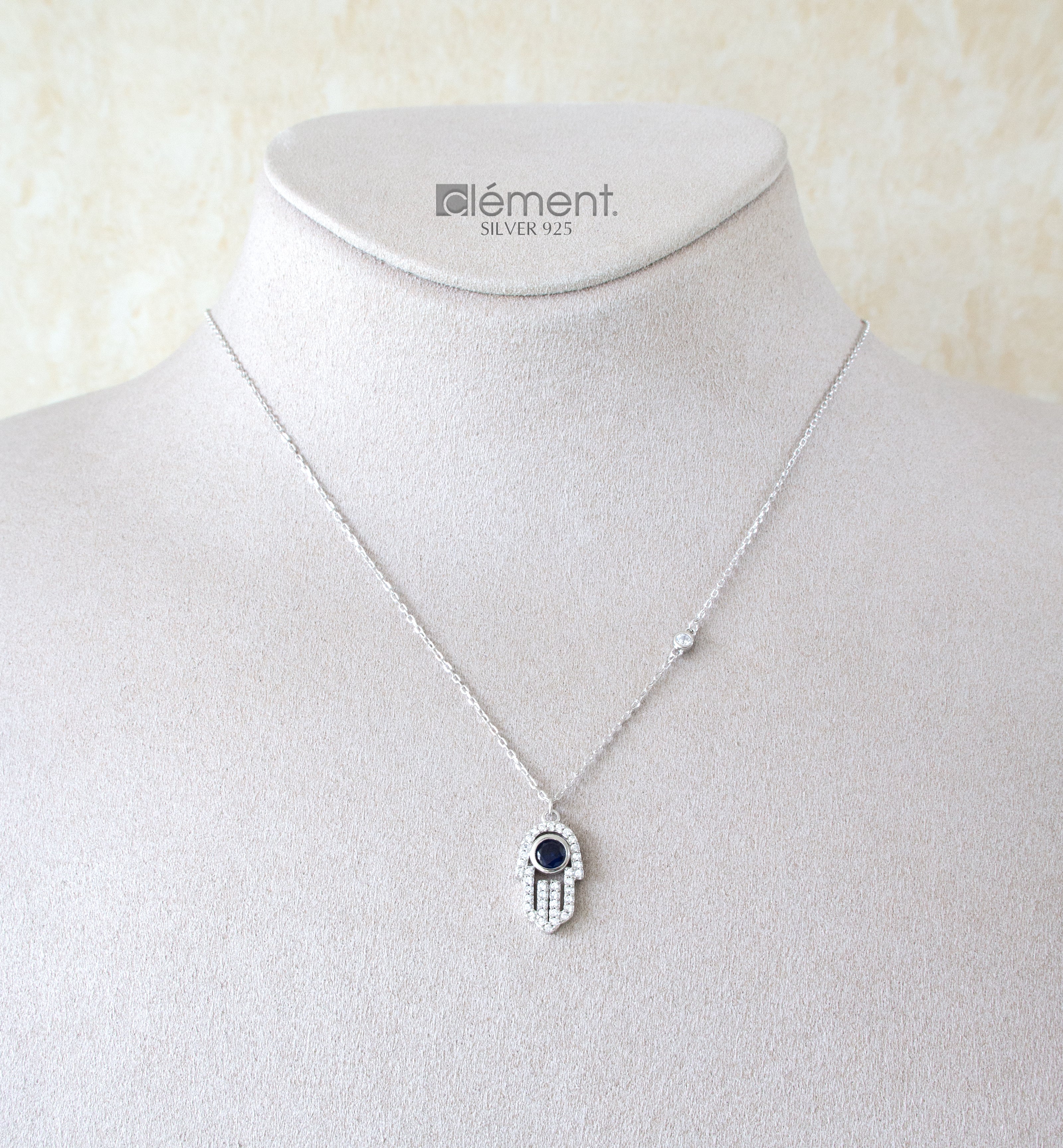 Silver 925 Fatima Hand Pendant Necklace