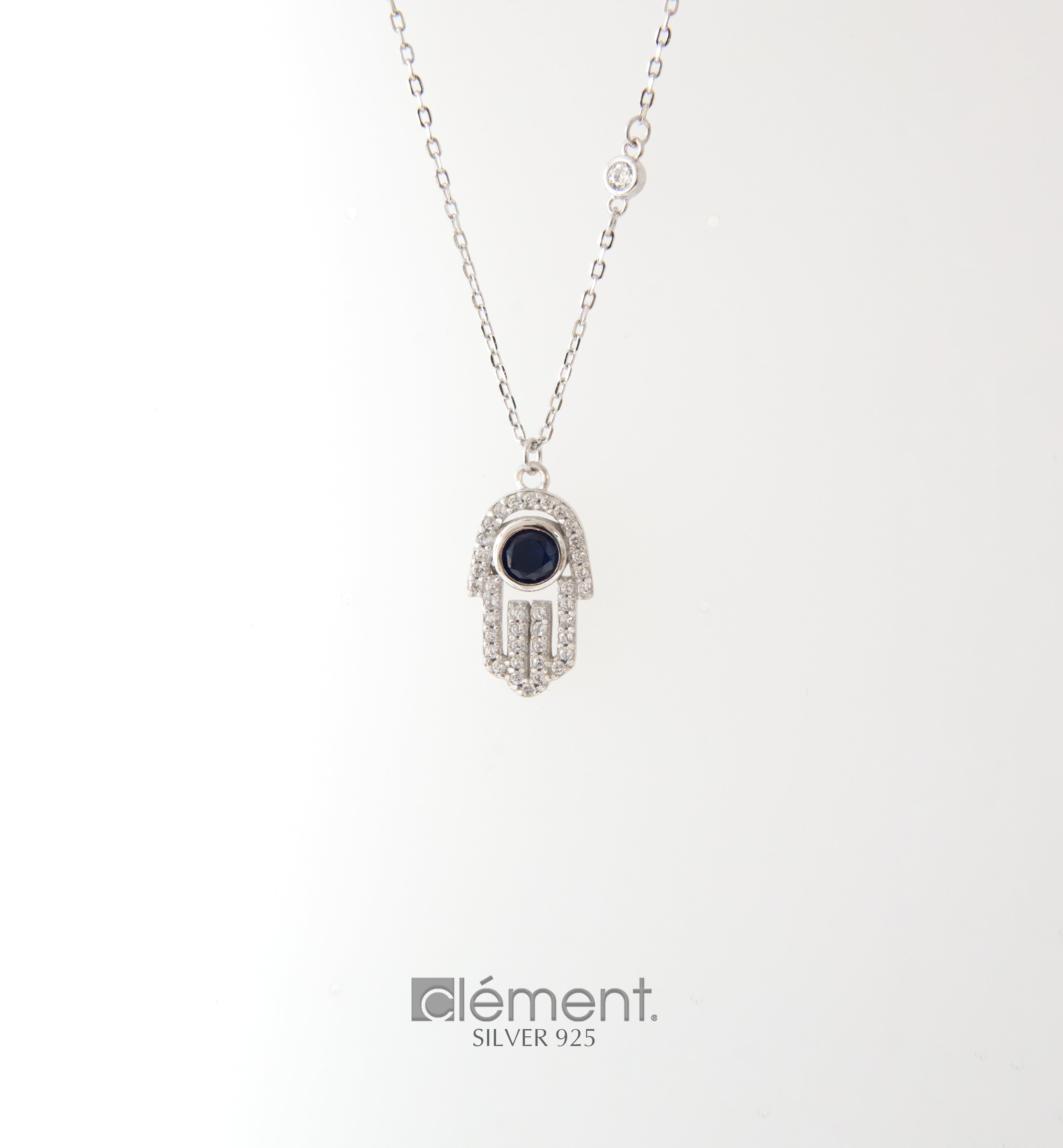 Silver 925 Fatima Hand Pendant Necklace