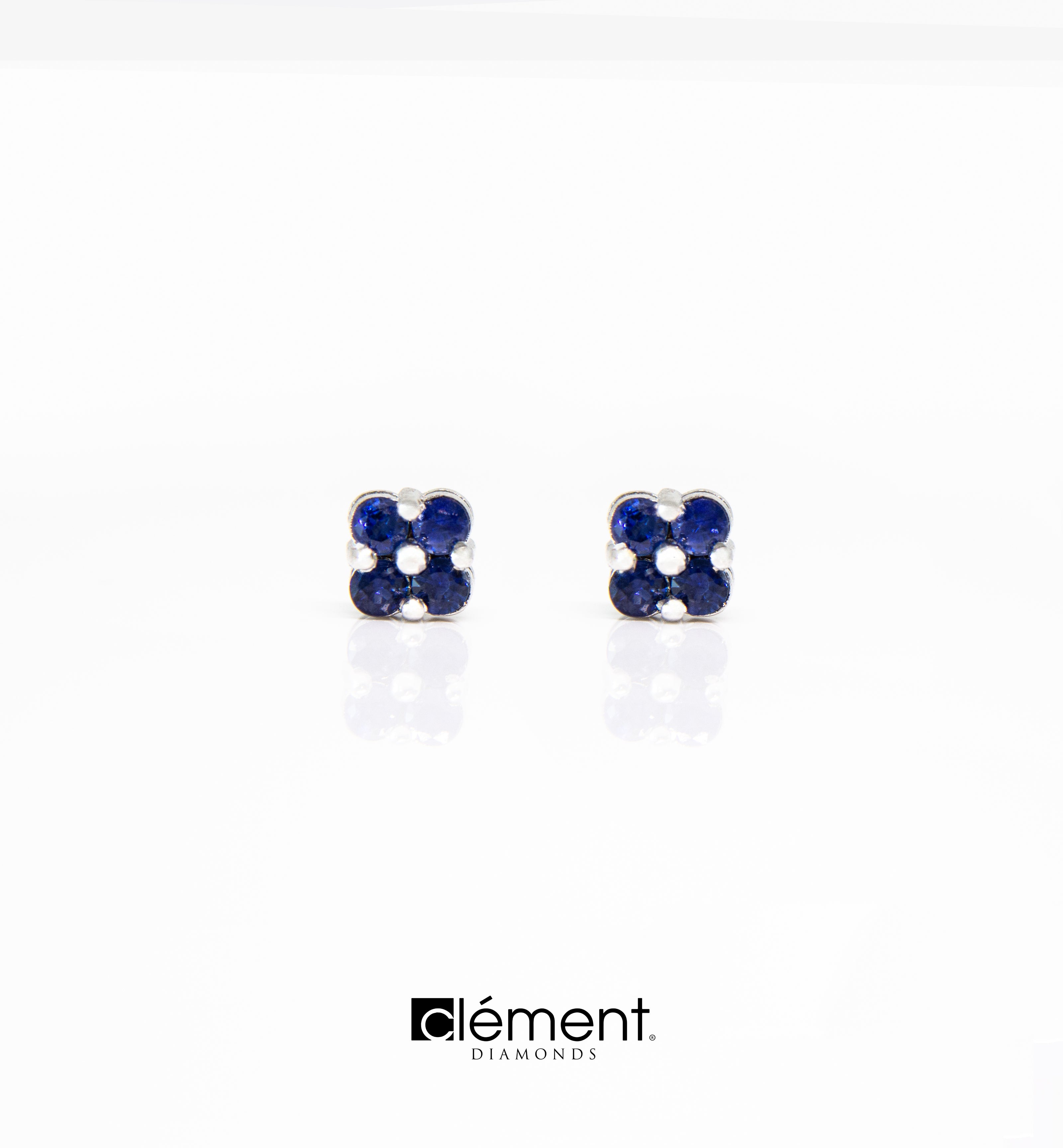 18ct White Gold Diamond & Blue Sapphire Jacket Earrings/Pendant