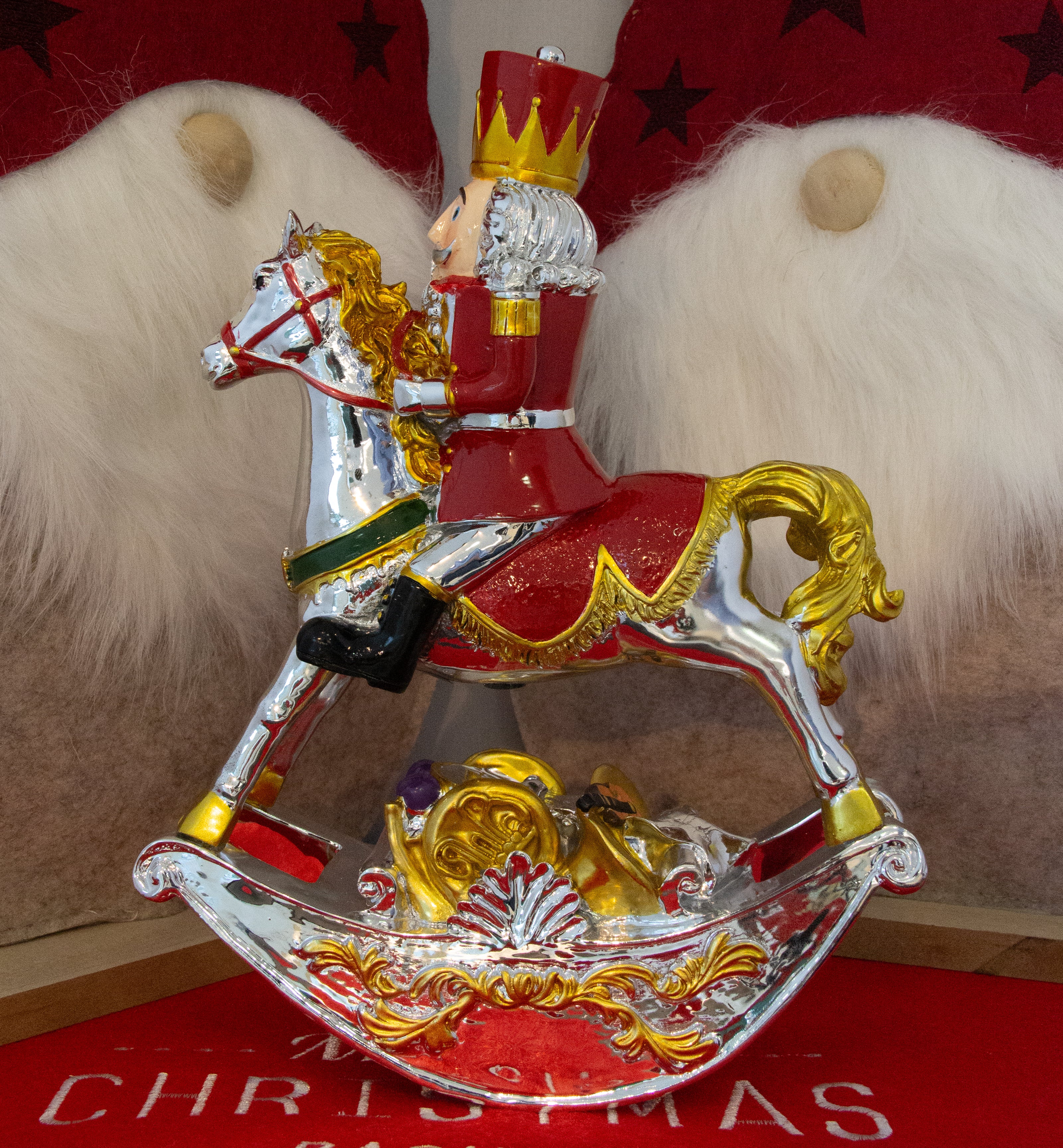 Musical Nutcracker on Rocking Horse