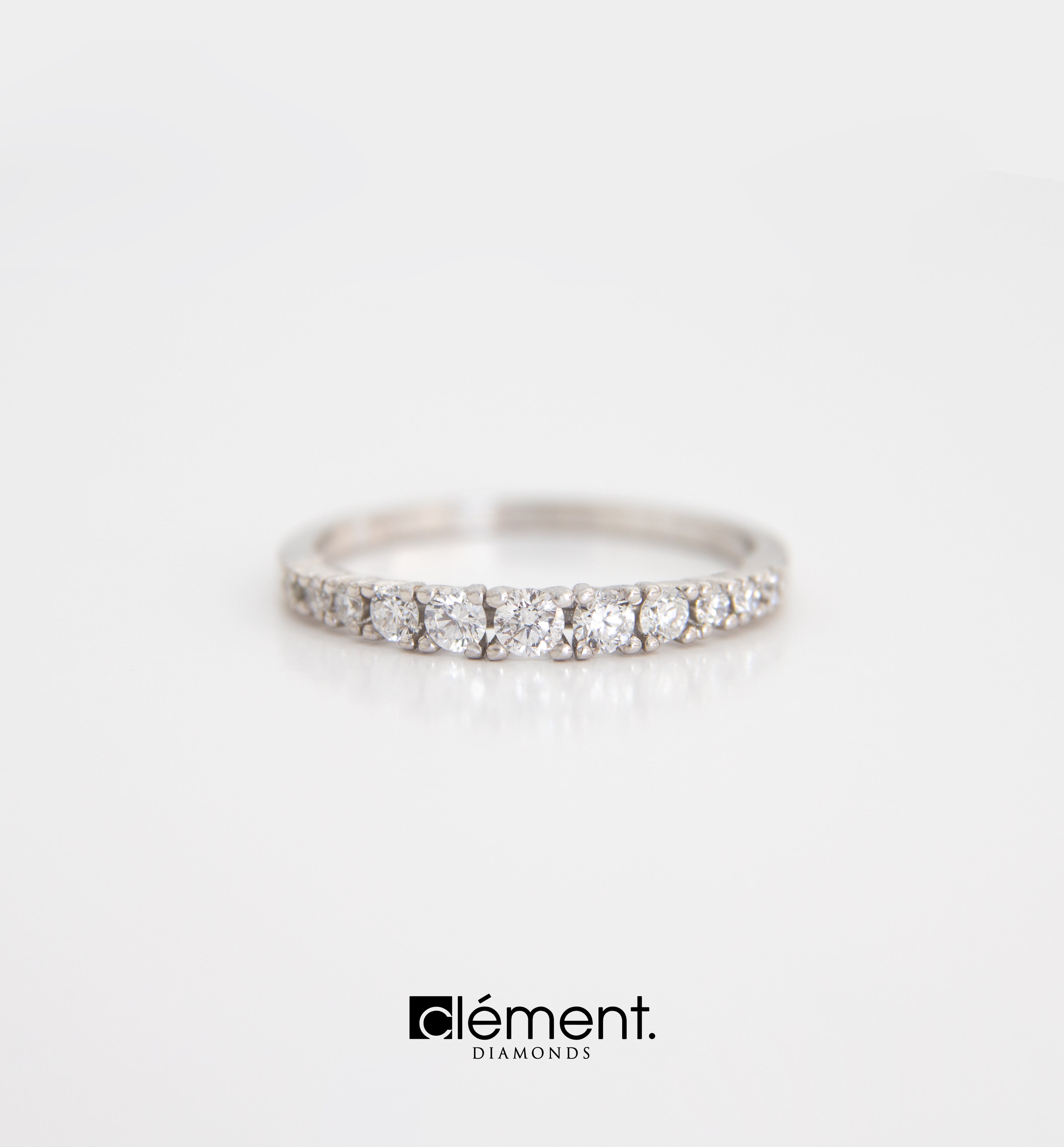 18ct White Gold Graded Eternity Ring