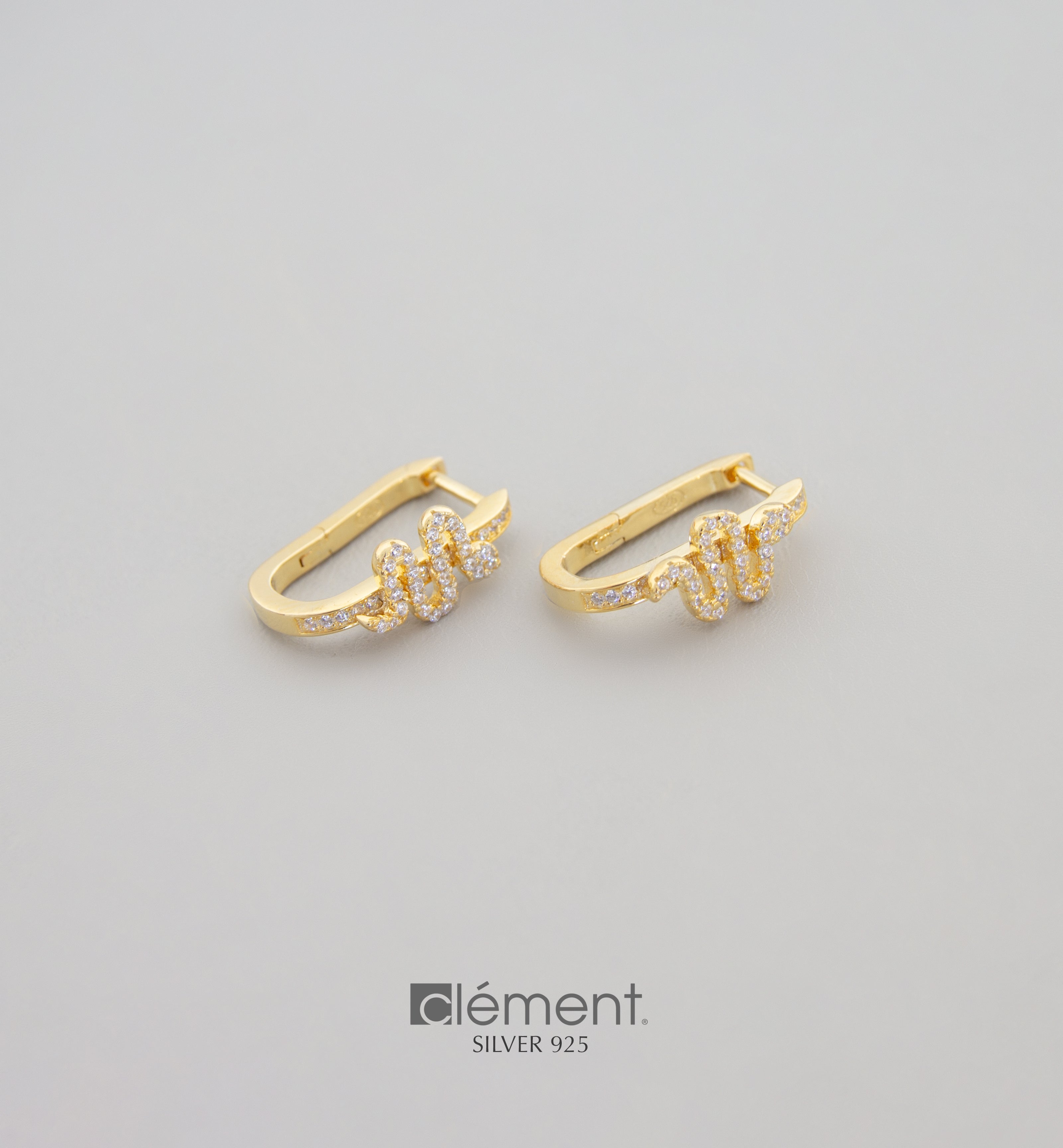 Silver 925 Snake Hoop Earrings