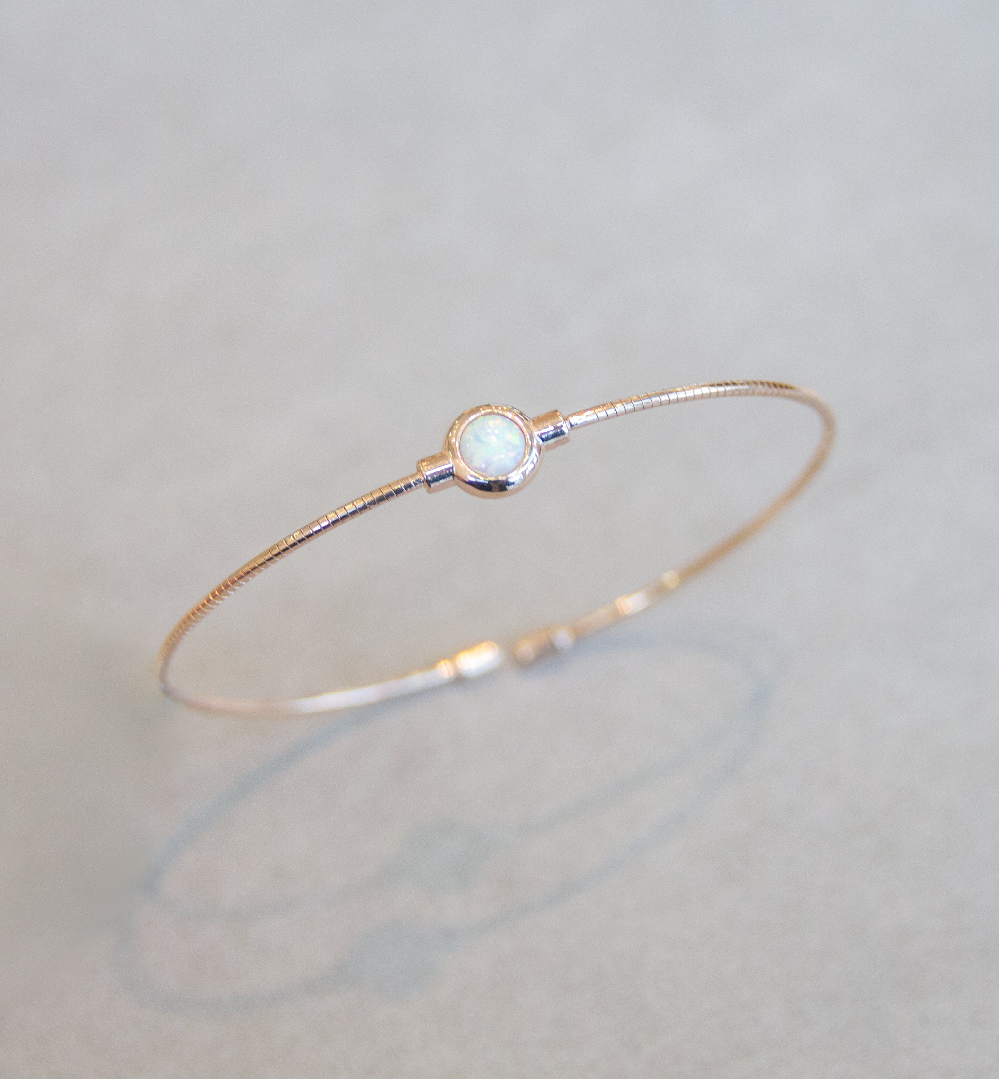 October Opal/Tourmaline Birthstone Bangle