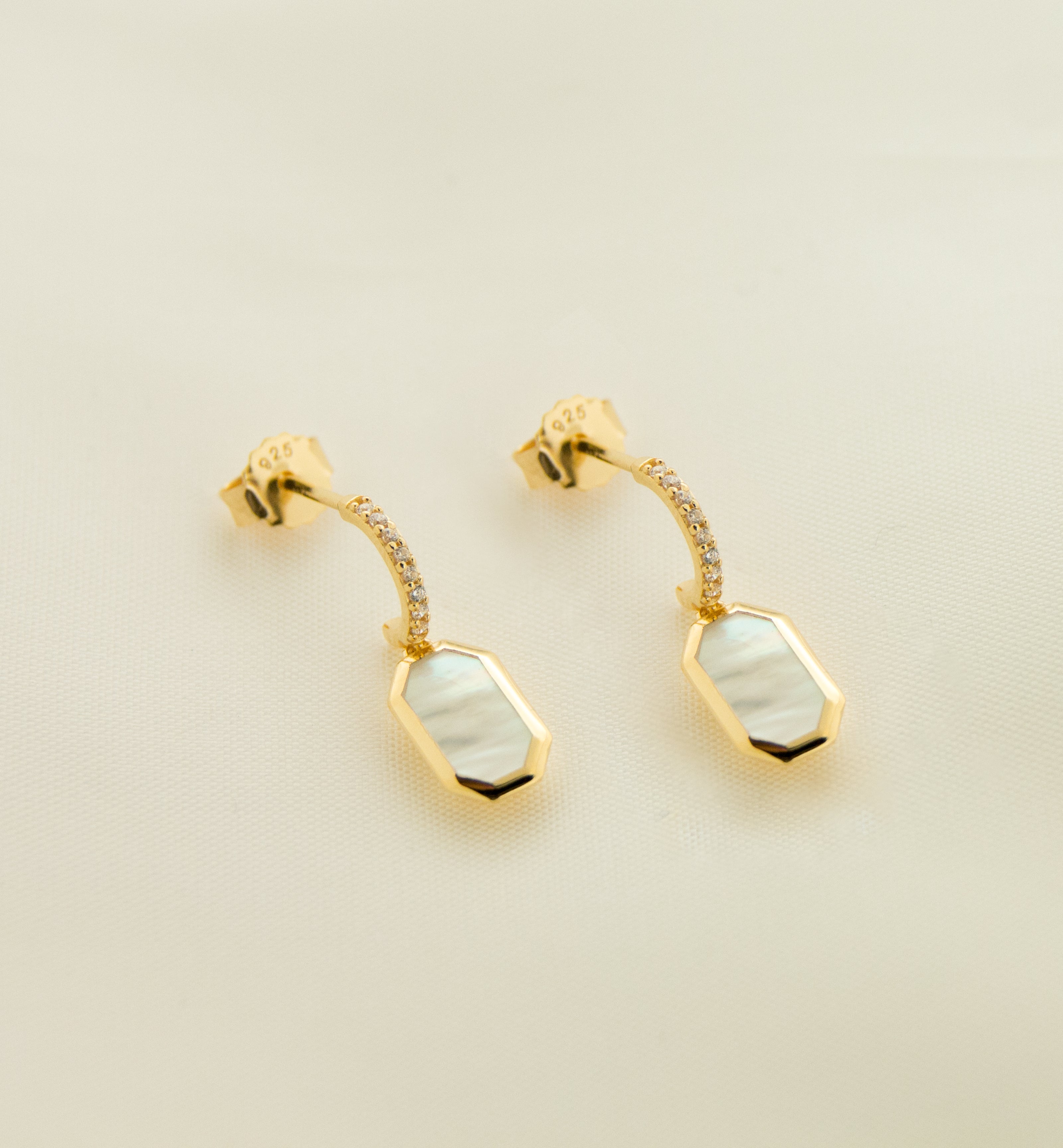 Silver 925 Mother of Pearl Earrings